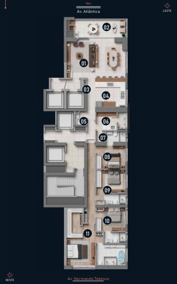 Foto do imóvel Apartamento Frente Mar á venda com 04 suítes no Edifício Hyde em Balneário Camboriú