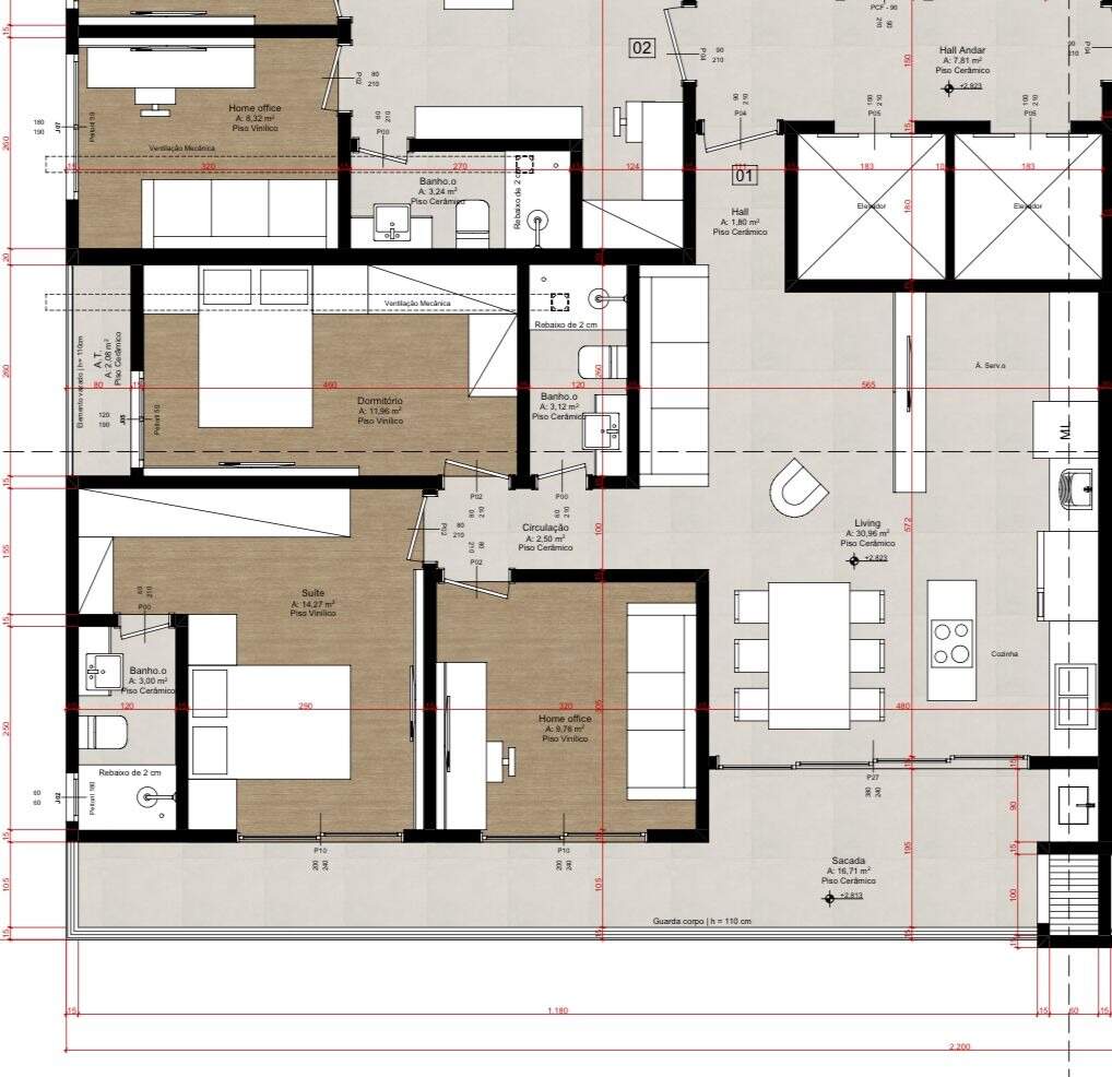 Foto do imóvel Apartamento na planta no Brava Select Praia Brava Itajaí com 2 dormitórios e vista mar