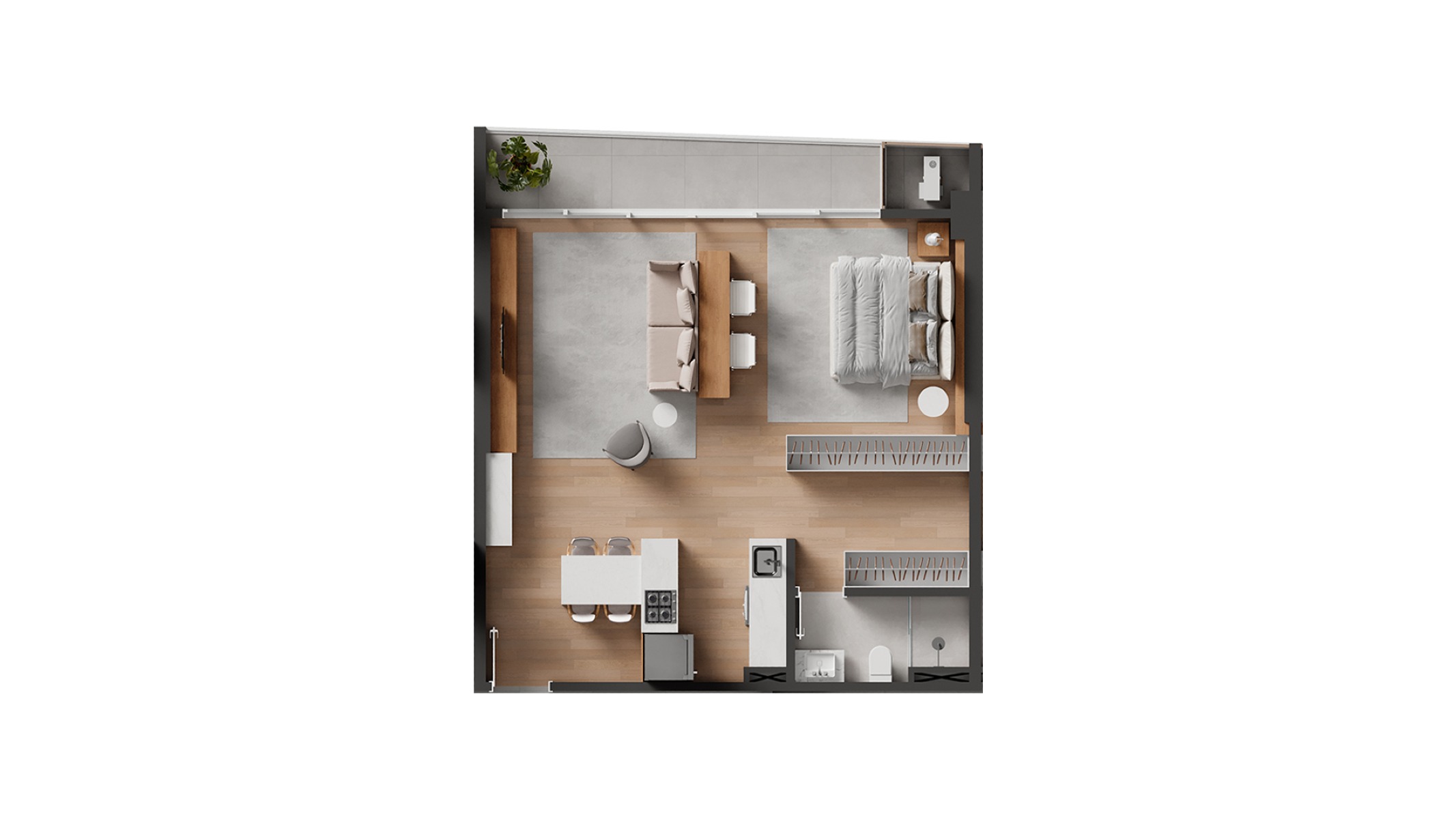 Loft com 74m² no Raro by Sierra na Praia Brava em Itajaí - Planta