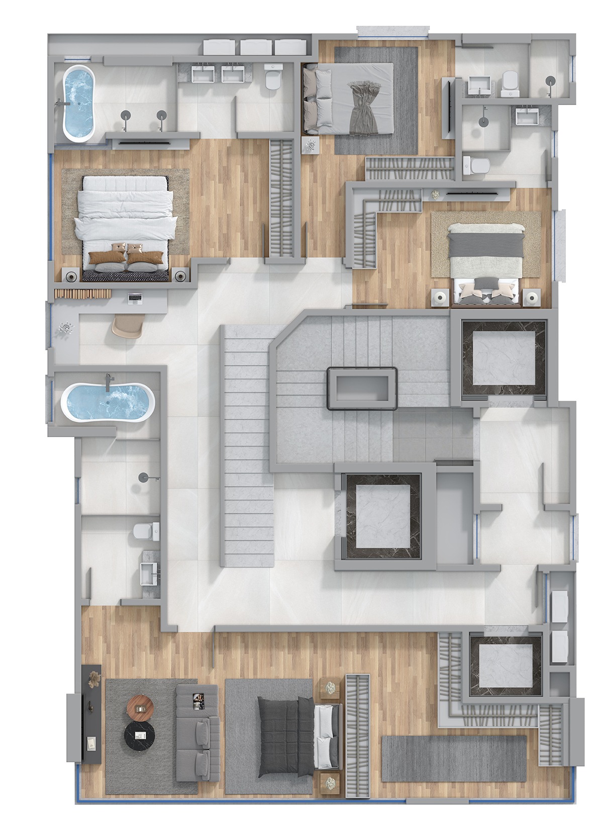 Apartamento no Edifício The Brezee com 04 suítes em Itapema na Meia Praia - Planta