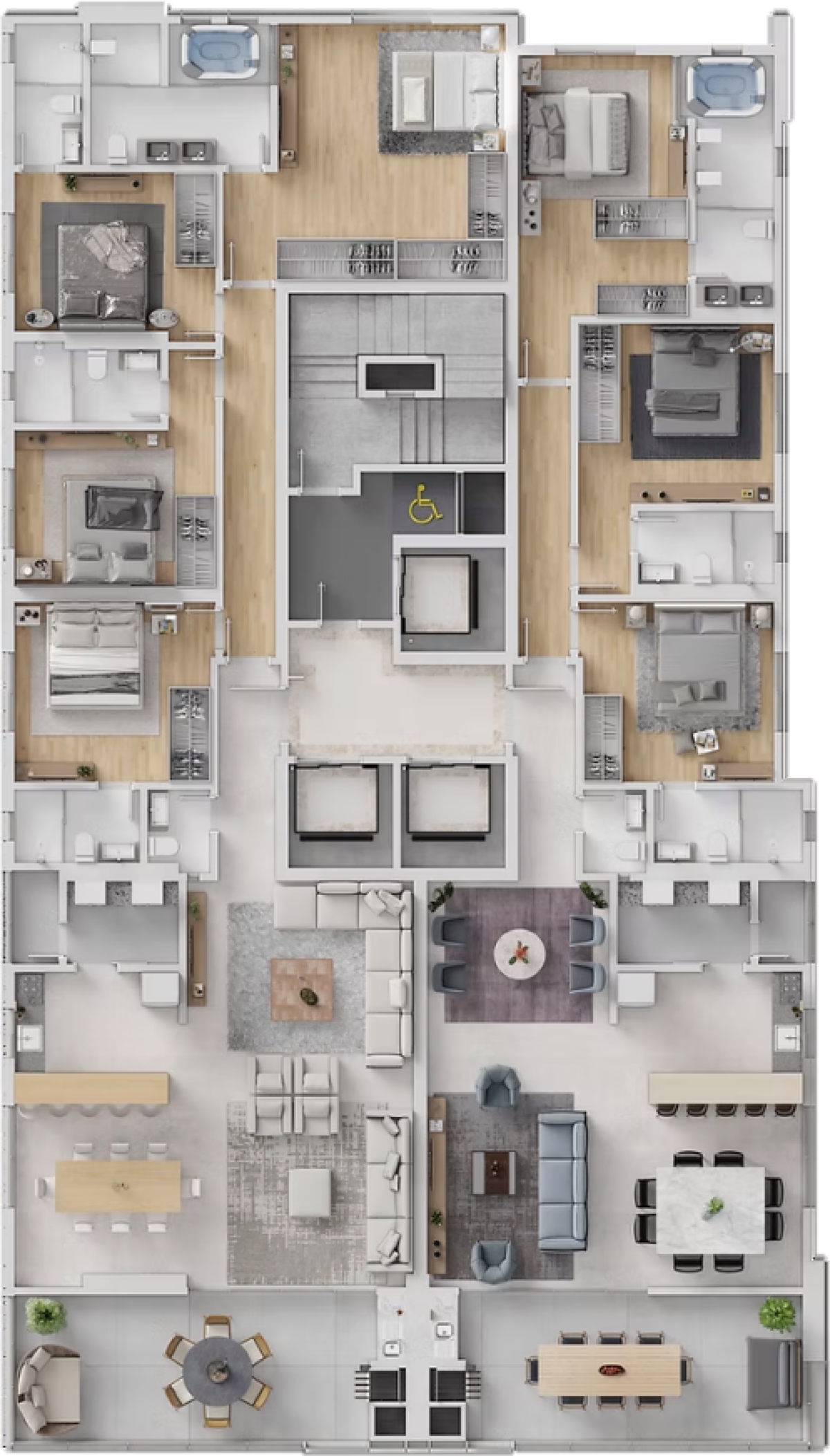 Apartamento no Edifício Petit Trianon com 03 Suítes em Itapema na Meia Praia - Planta