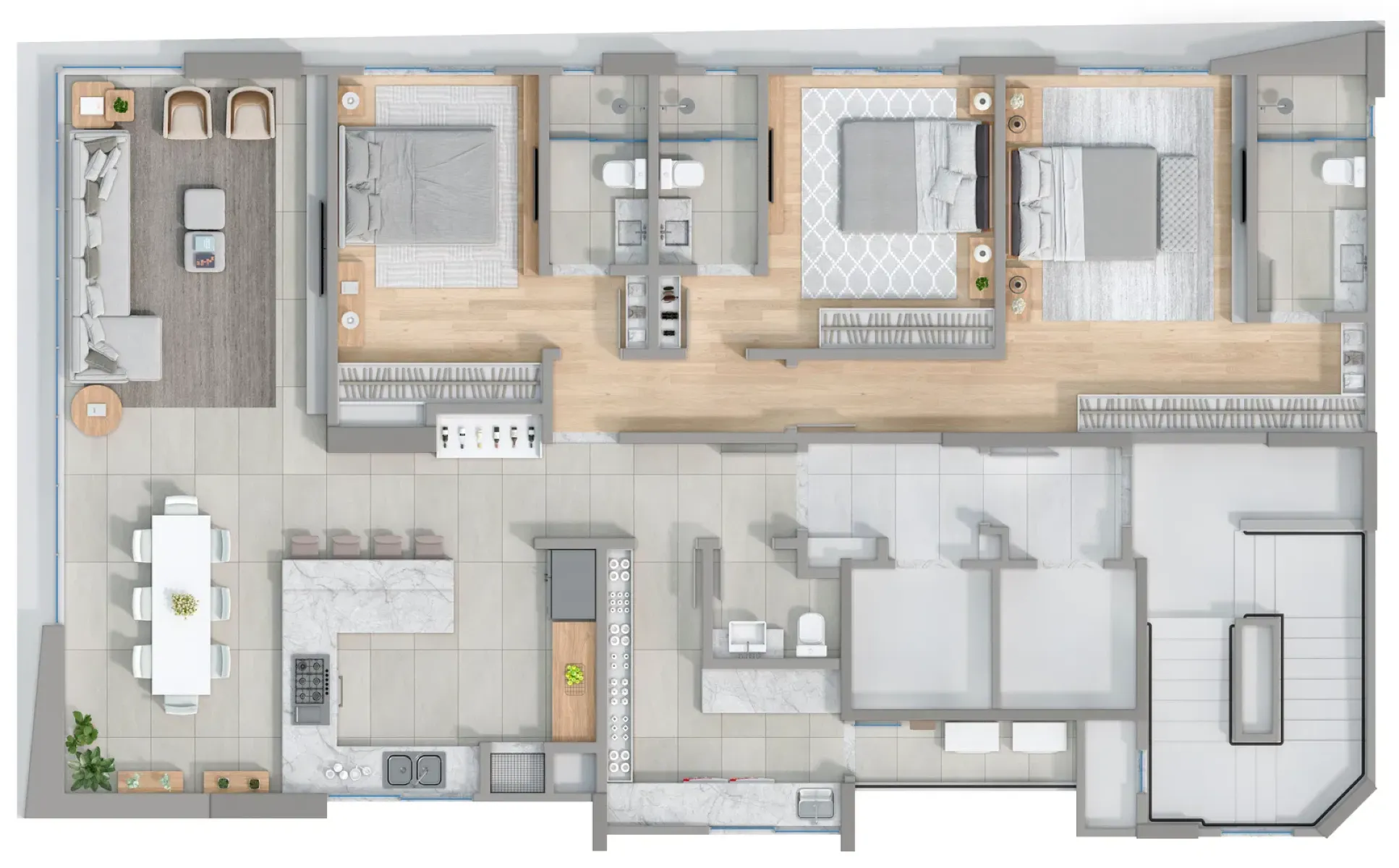 Apartamento com 3 suítes no Edifício Residencial DOM no Centro, Balneário Camboriú - Planta