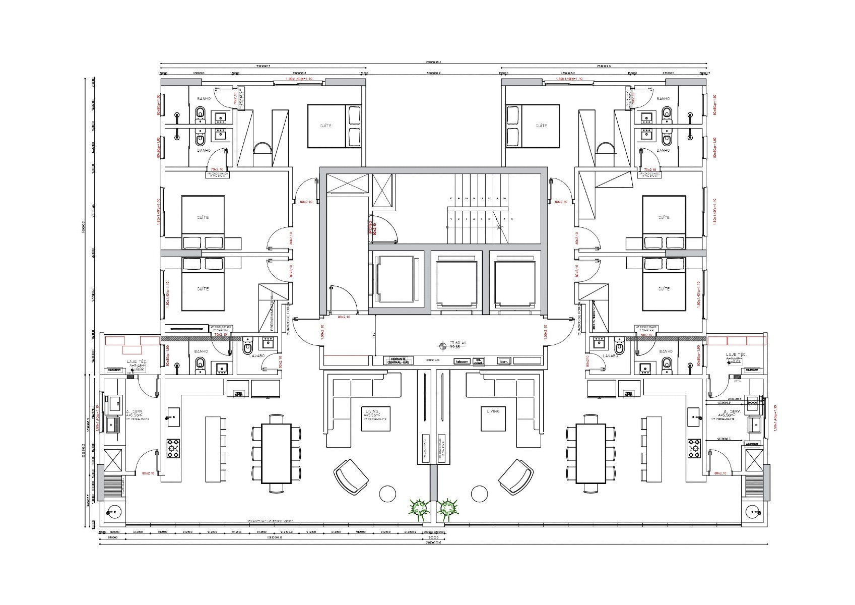 Apartamento com 3 suítes no edifício Grand Mistral na Meia Praia em Itapema - Planta