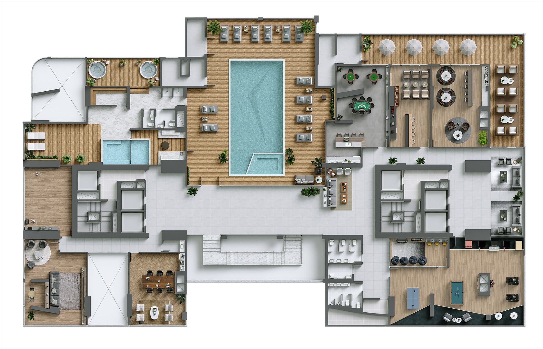 Apartamento com 4 Suítes no Edifício Apice Towers no Centro de Balneário Camboriú - Planta