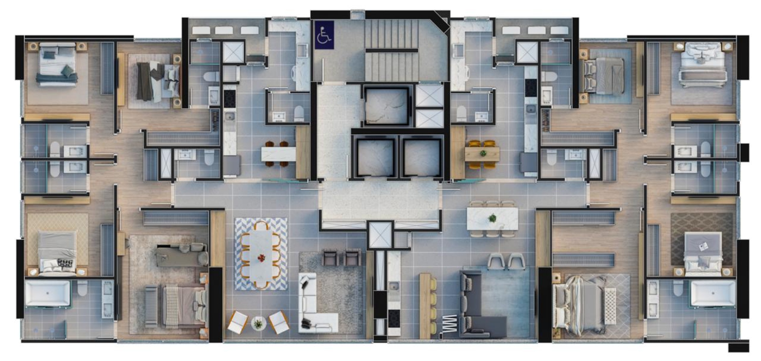 Apartamento com 4 suítes no Edifício 135 Jardins no Centro em Balneário Camboriú - Planta