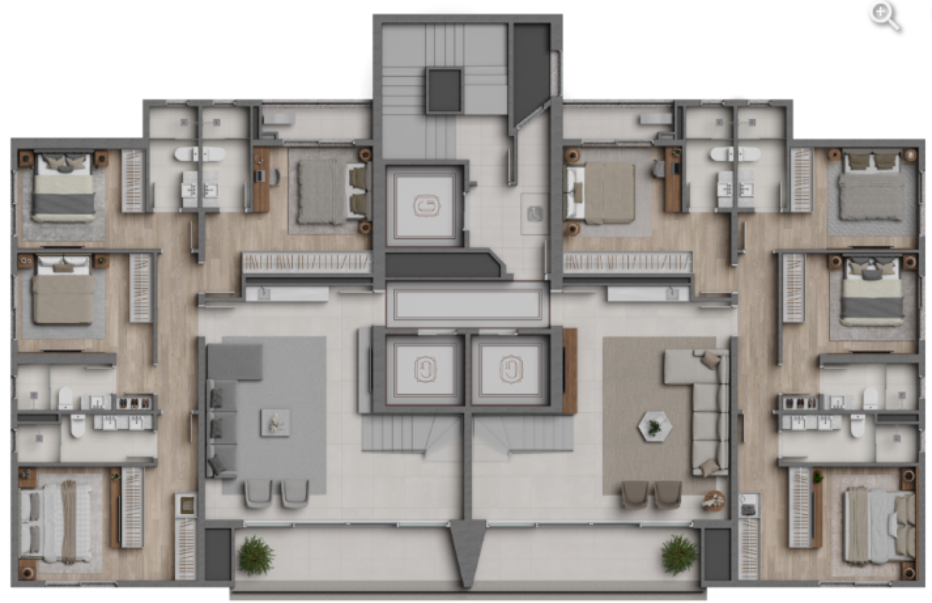 Apartamento com 3 suítes no Edifício Gales Village no Centro de Balneário Camboriú - Planta