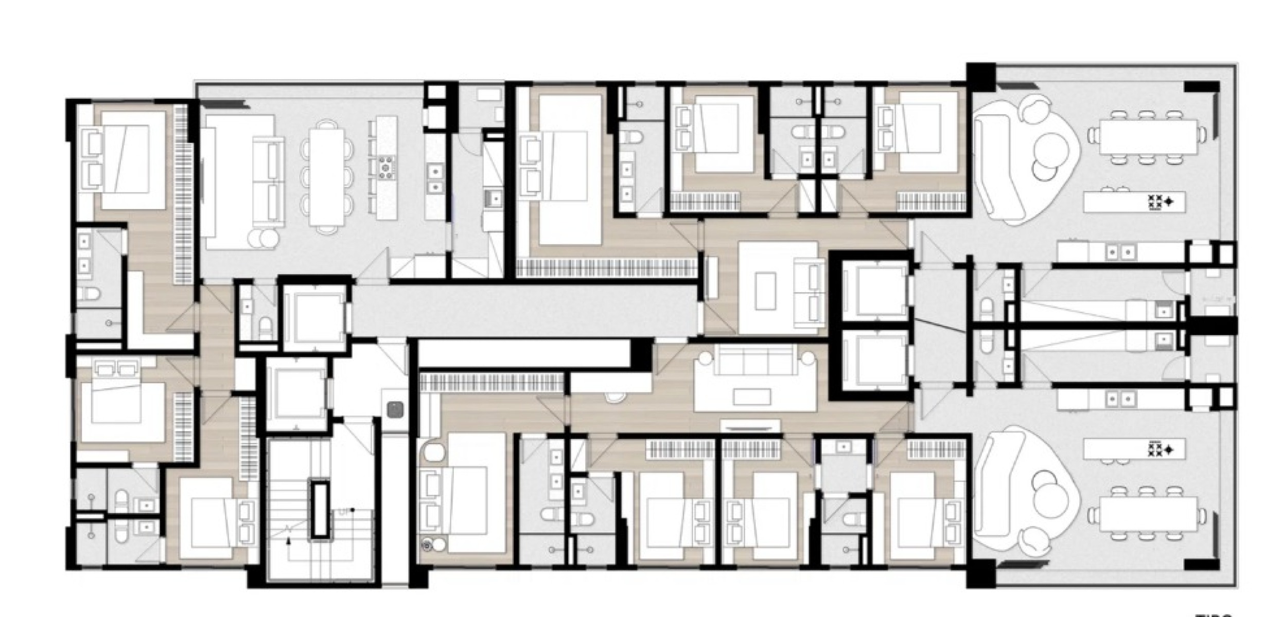 Apartamento com 4 dormitórios no Veredas by Lotisa no Fazenda em Itajaí - Planta