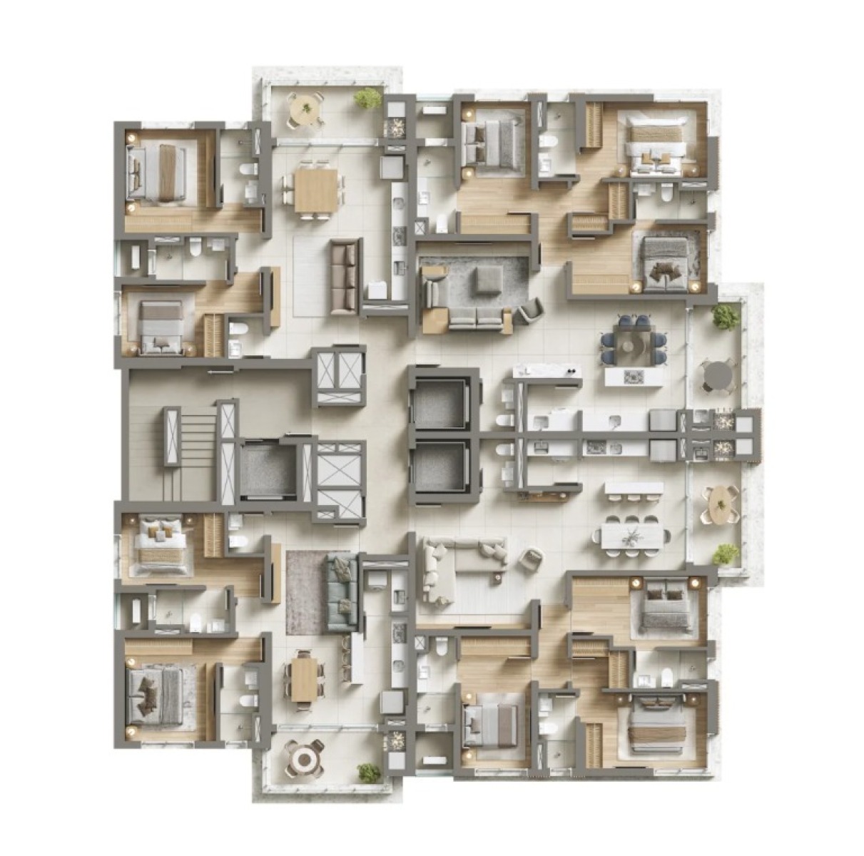 Apartamento com 3 suítes no Edifício Drummond na Praia Brava em Itajaí - Planta