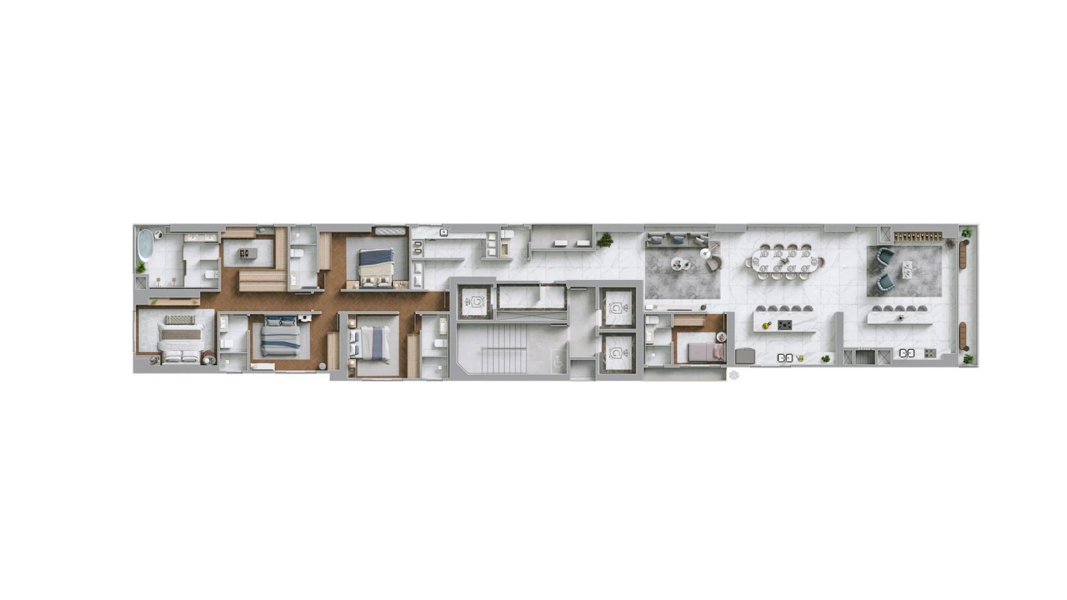 Penthouse com 4 Suítes no Edifício Elizabeth II na Meia Praia em Itapema - Planta
