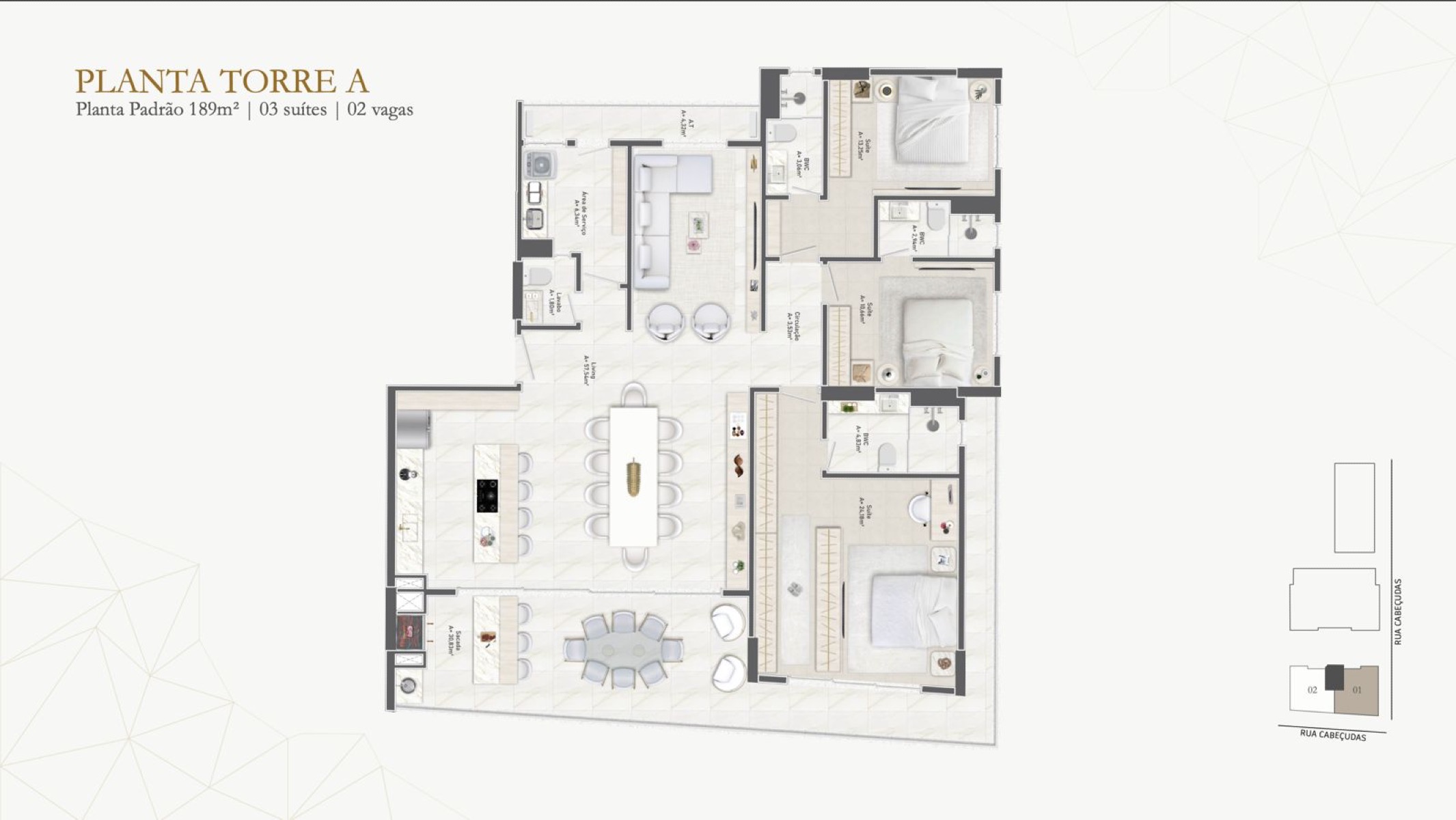 Apartamento com 3 Suítes no Citrine Residence em Cabeçudas Itajaí - Planta