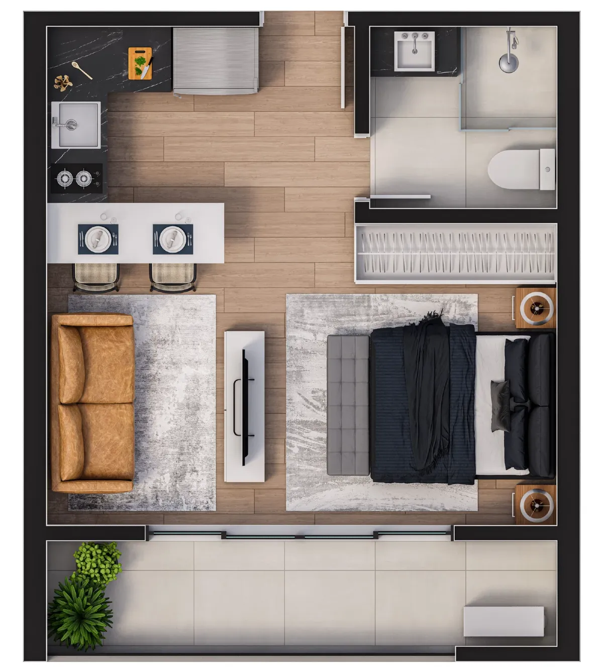 Loft à venda no Edifício Hub 45 no Centro de Itajaí - Planta