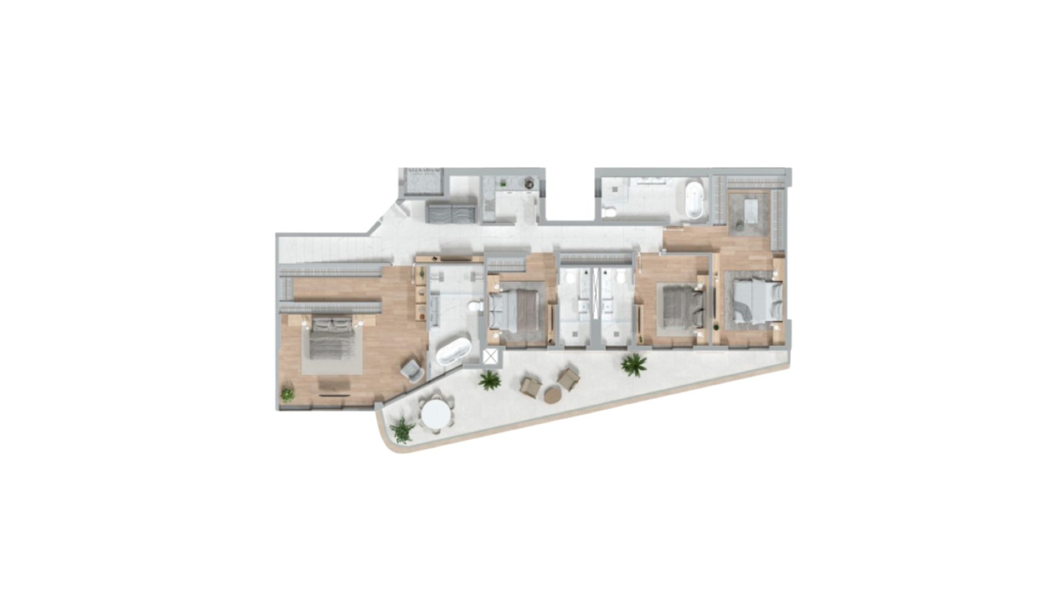 Cobertura Duplex com 04 suítes no Scenarium na Brava Norte em Itajaí  - Planta