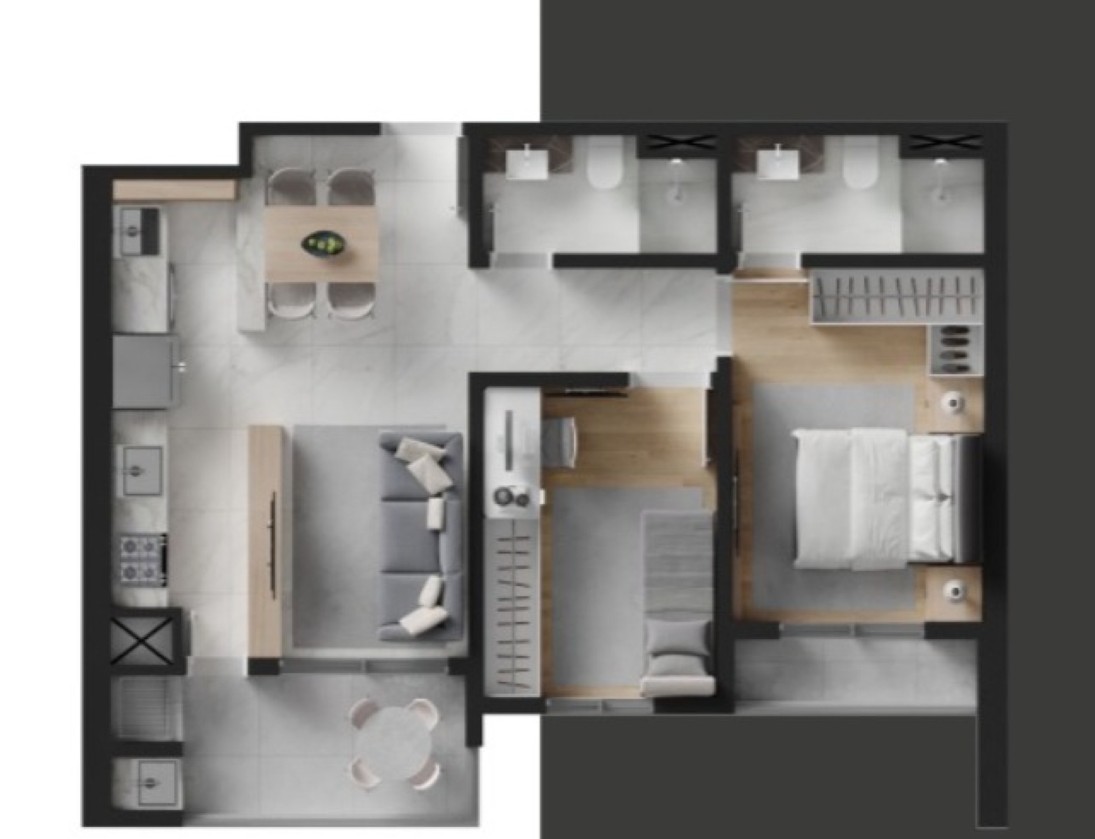 Apartamento com 2 quartos no Edifício Habitah na Praia Brava em Itajaí - Planta