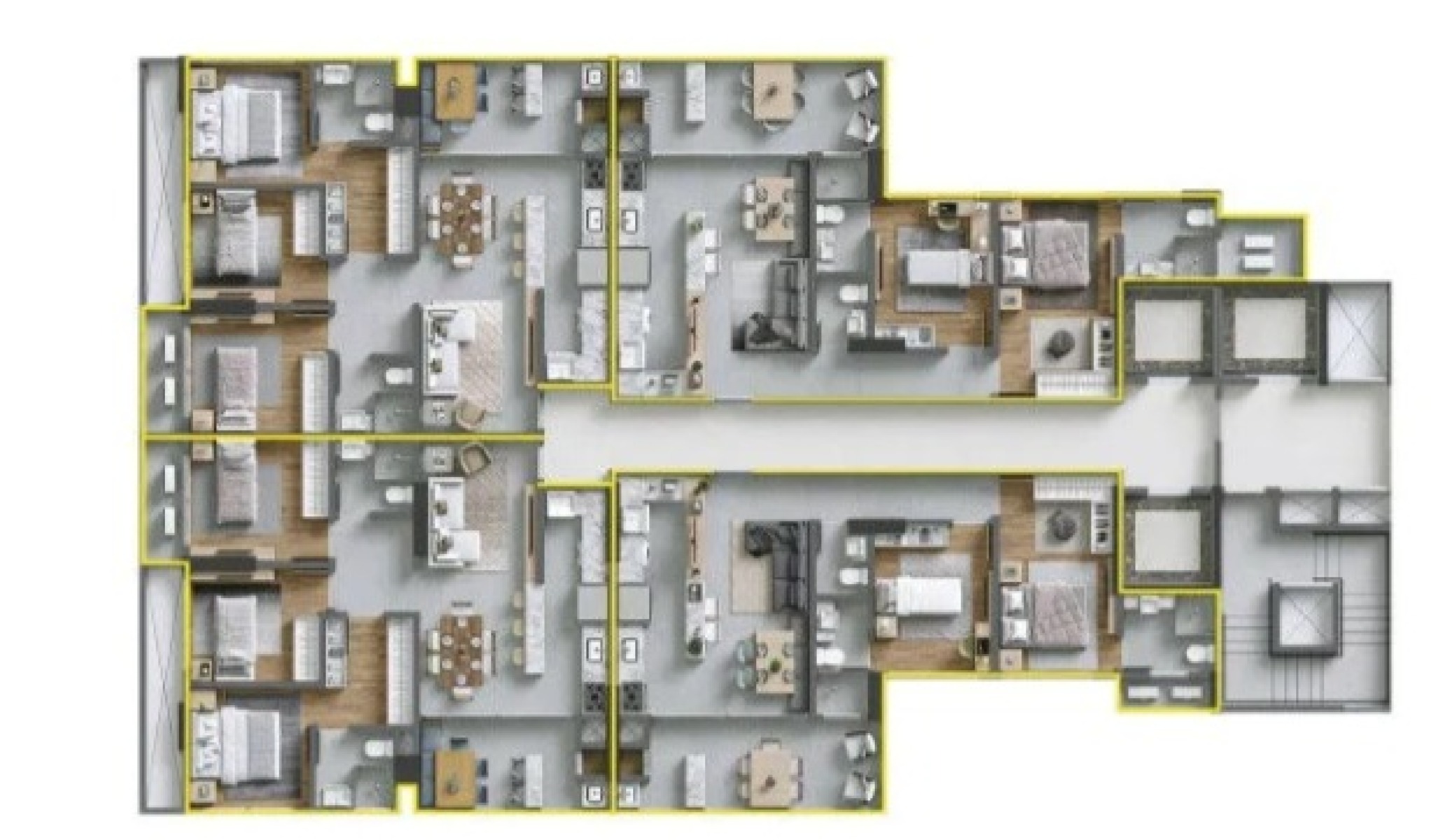 Apartamento com 2 Suítes no Edifício Torres da Brava na Praia Brava, Itajaí - Planta