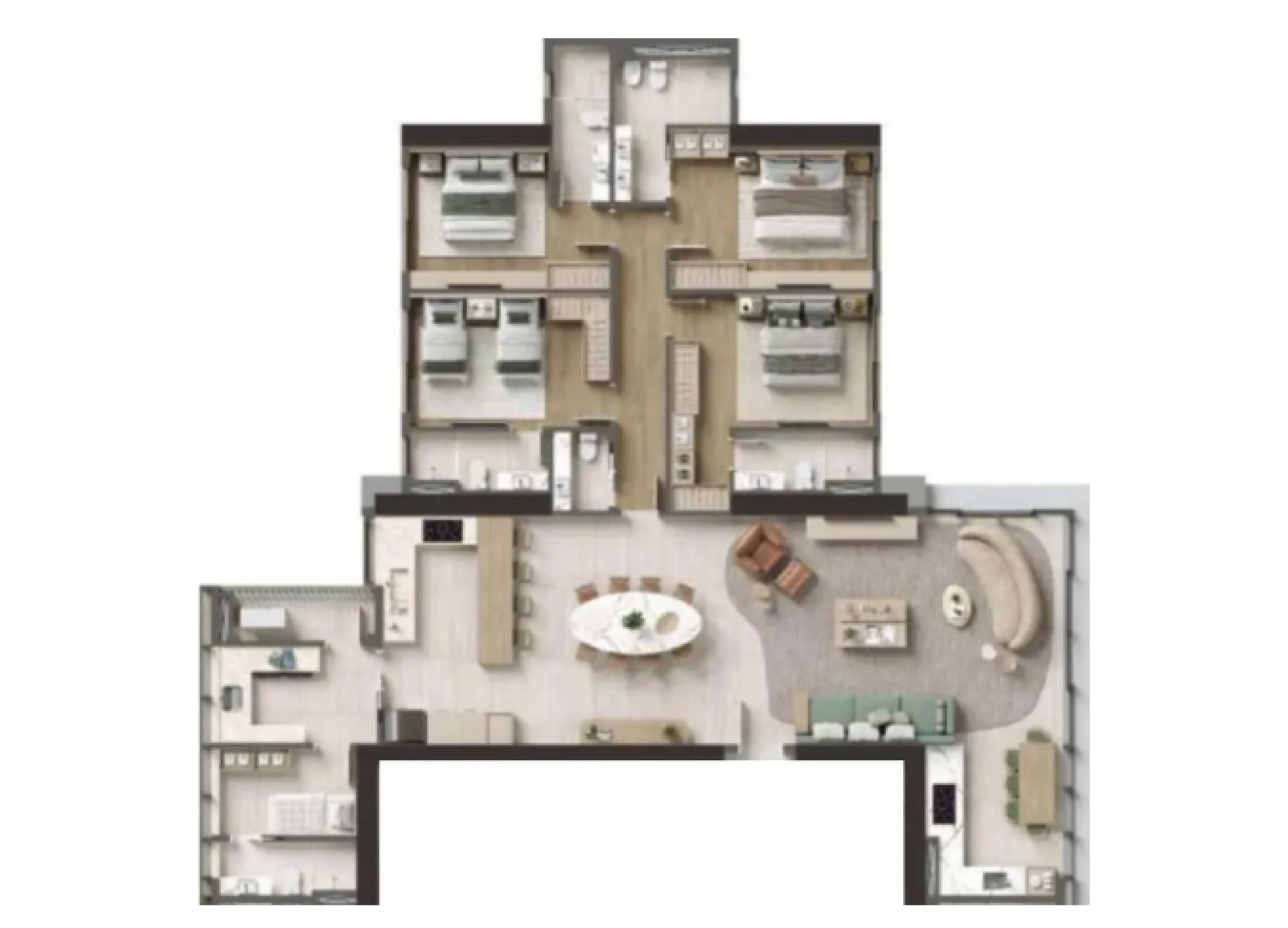 Apartamento na Planta no Edifício Viva 360 na Barra Sul de Balneário Camboriú - Planta