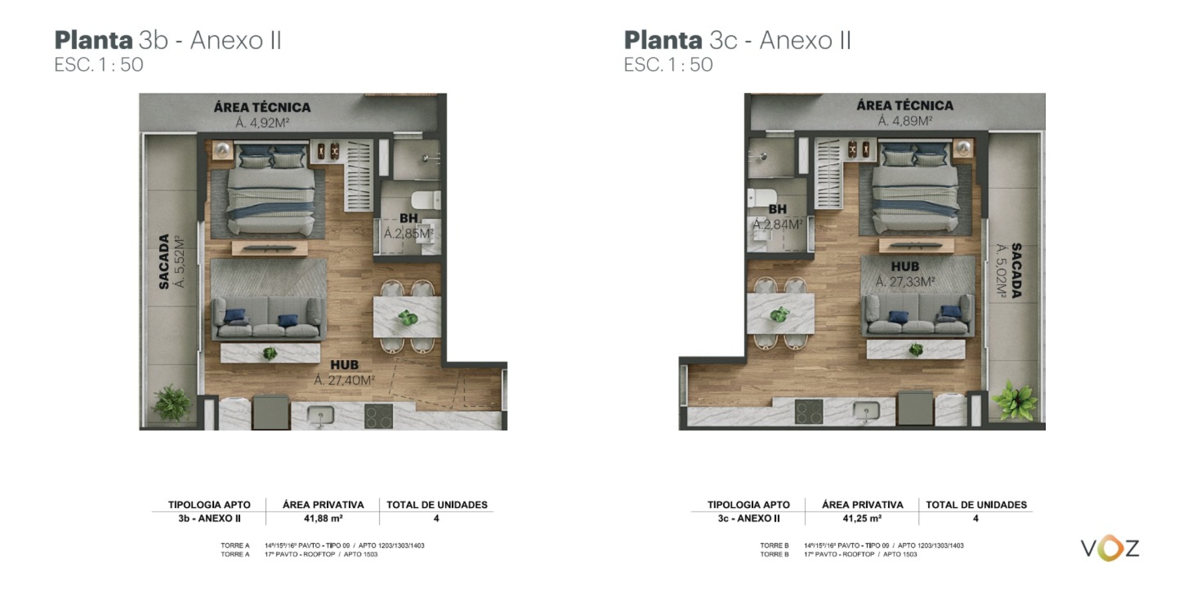 Studio a venda com 1 dormitório no Edificio Voz Viva Park em Porto Belo  - Planta