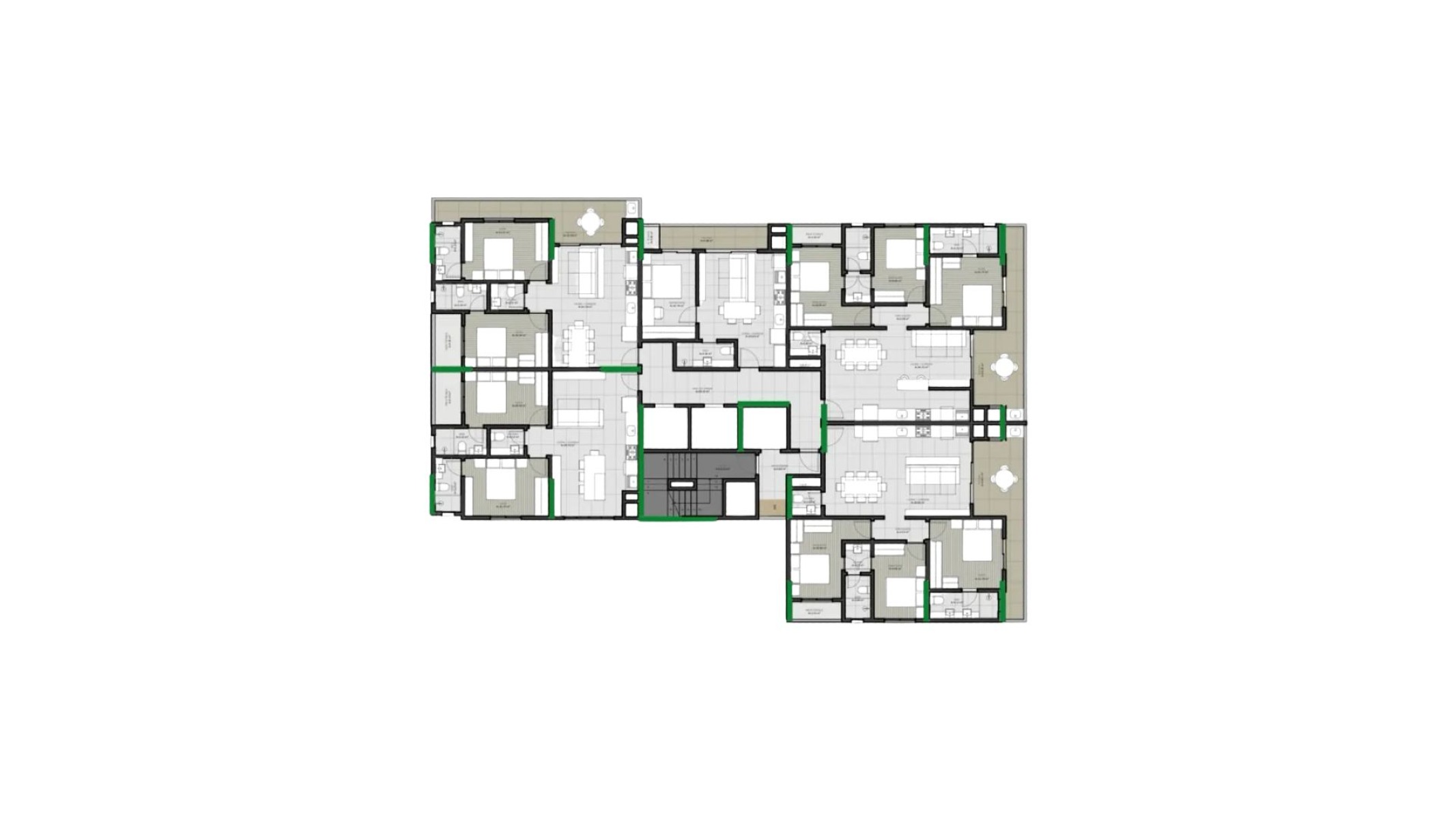 Apartamento 1 dormitório no Metropólitan no Bairro São João em Itajaí - Planta