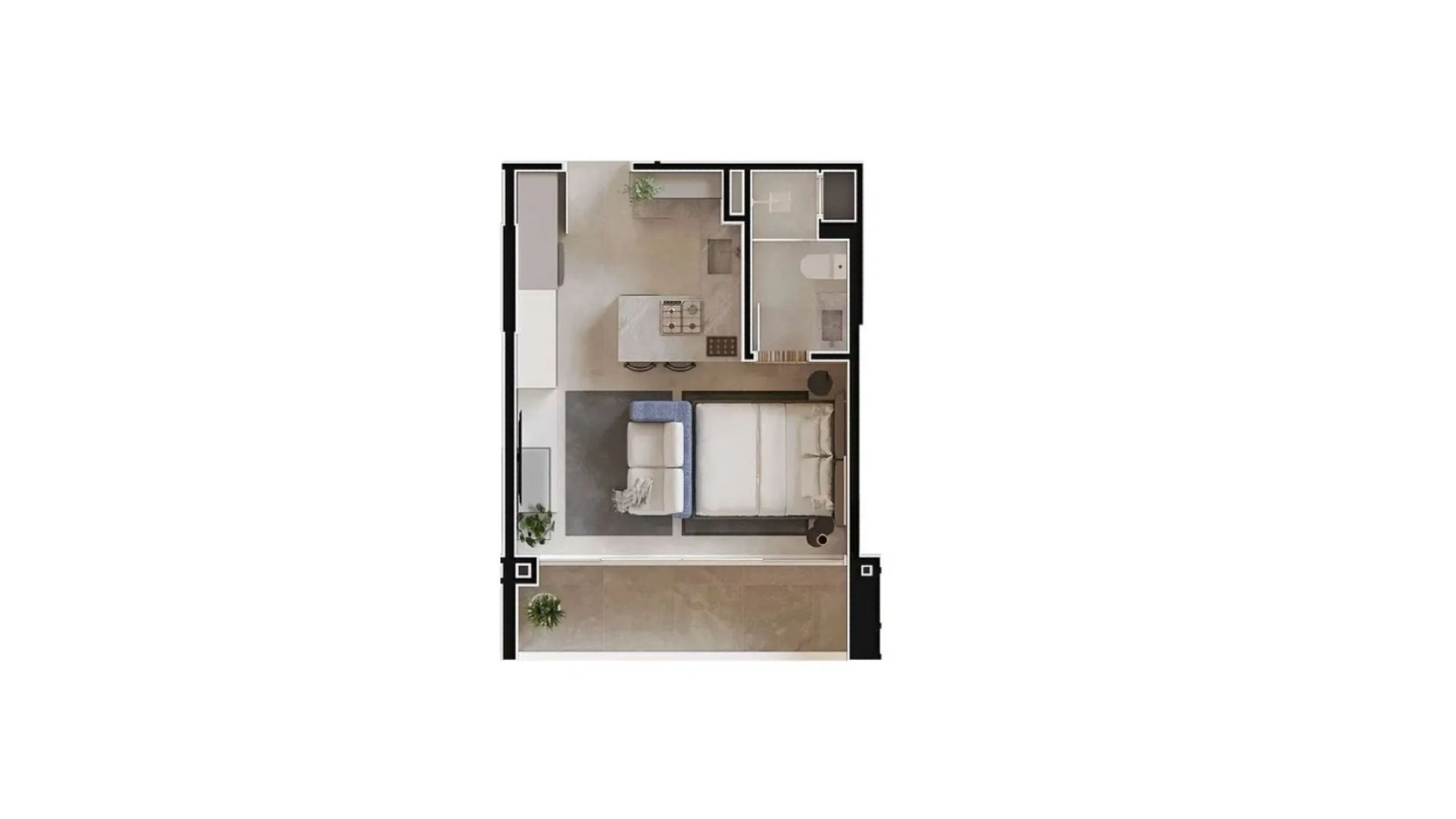 Loft com 1 suíte no Edifício Adoratta na Praia Brava em Itajaí - Planta