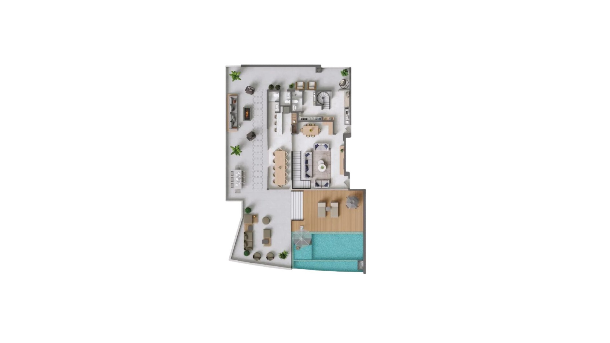 Cobertura duplex com 4 suítes no Edifício Reserva Recife Brava Beach Internacional na Praia Brava em Itajaí - Planta