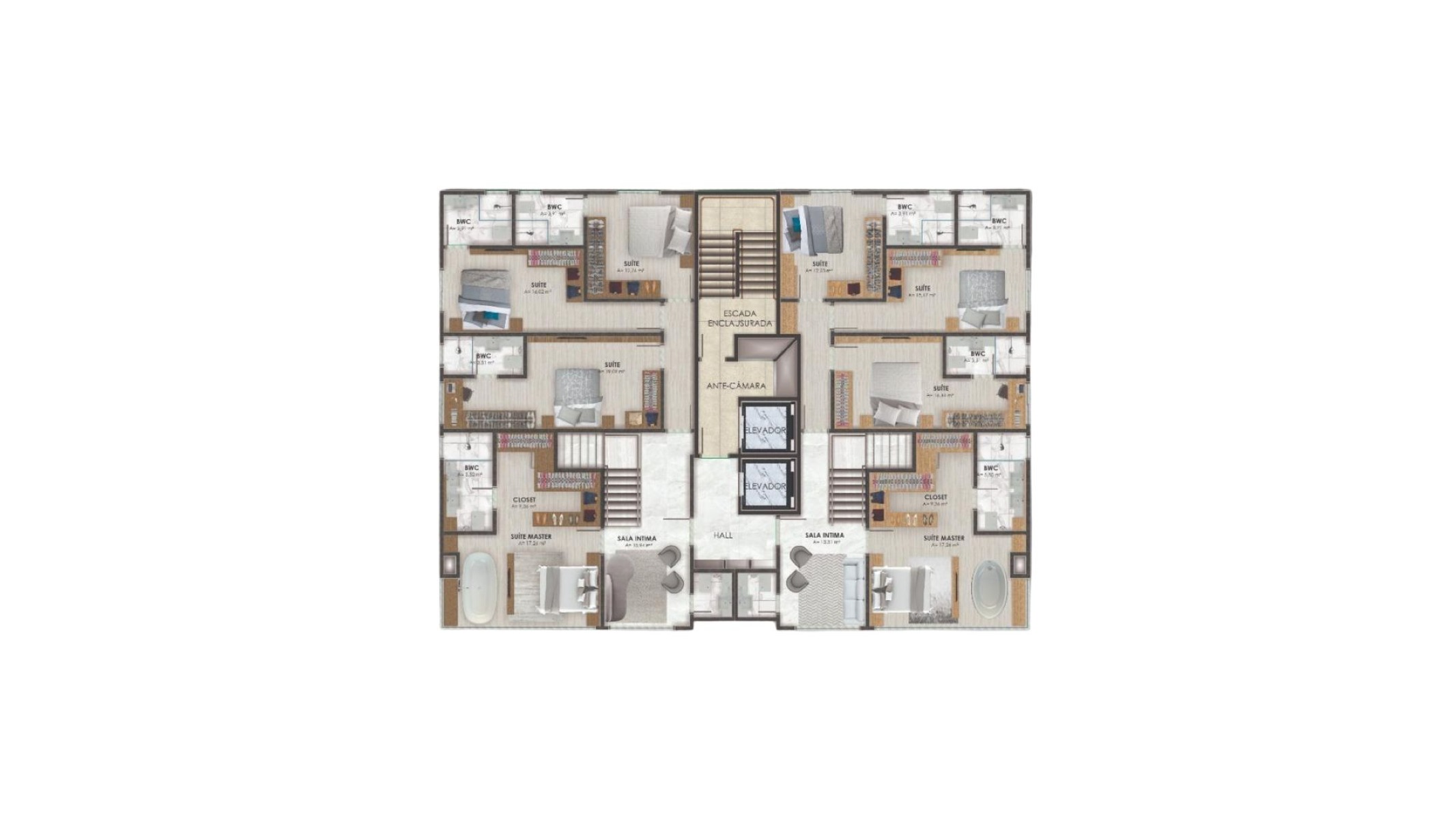 Apartamento com 3 suítes no Edifício Pier Monte Carlo em Balneário Perequê, Porto Belo - Planta