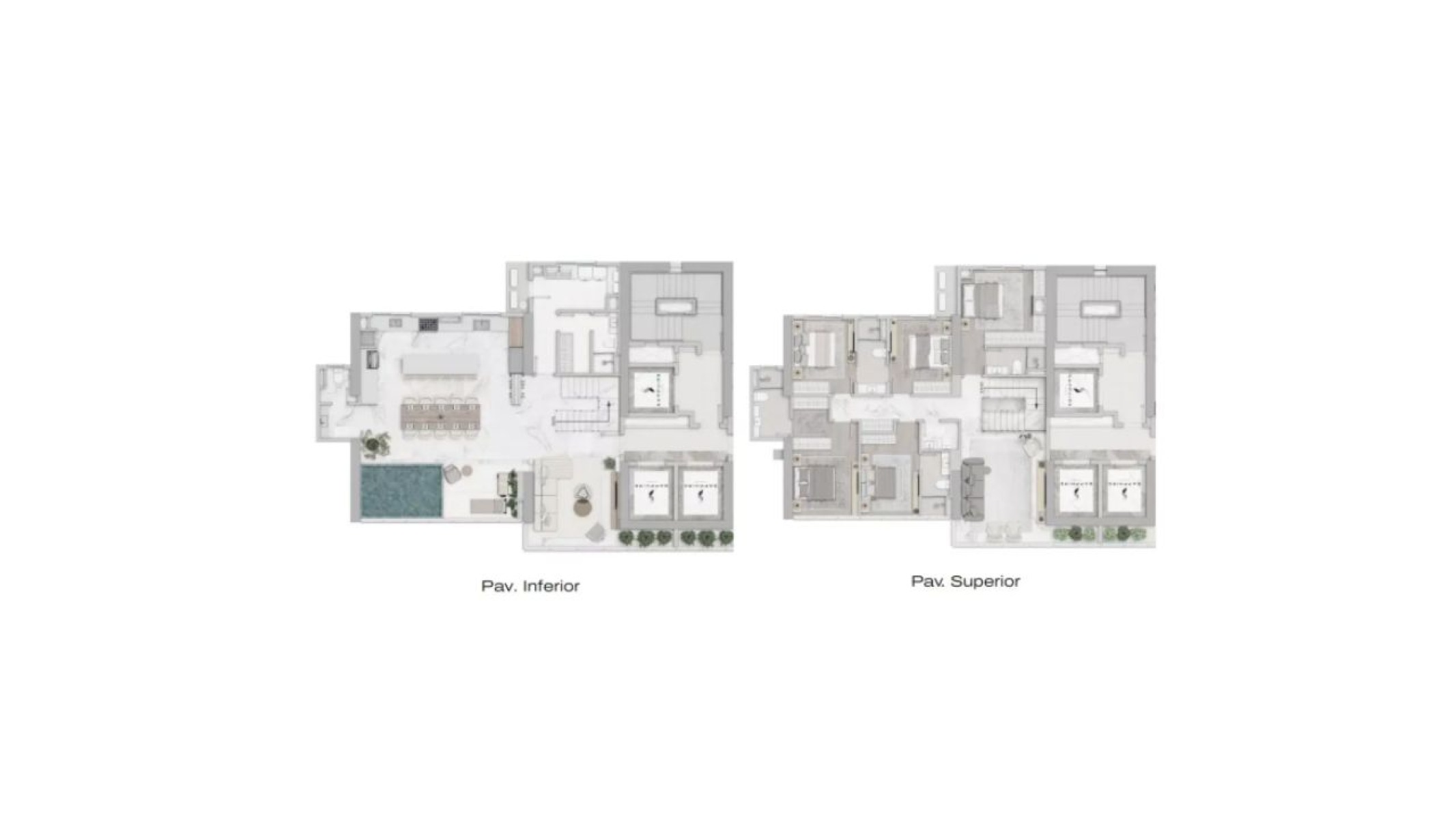 Cobertura duplex na planta com 4 dormitórios no Edifício Sapphire Tower no Centro, Balneário Camboriú - Planta