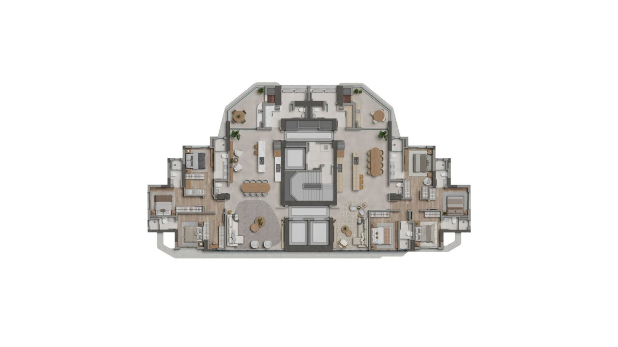 Apartamento com 4 suítes no Edifício Alaia no Centro, Balneário Camboriú - Planta