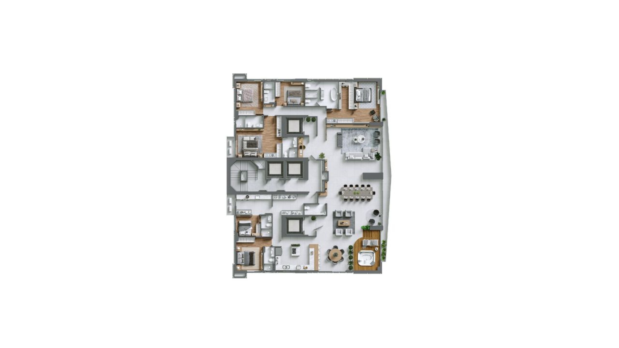 Apartamento com 4 suítes no Harmony Ocean Front no Centro de Balneário Camboriú - Planta