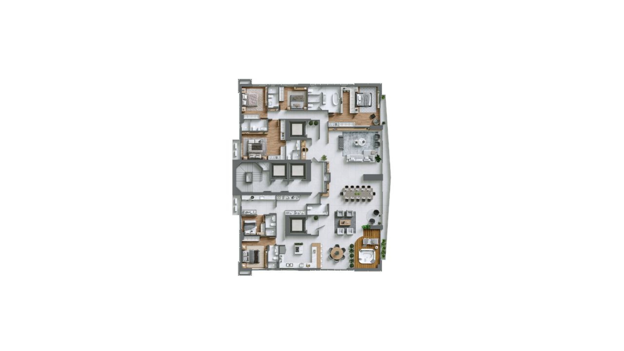 Apartamento com 4 suítes no Edifício Harmony no Centro de Balneário Camboriú - Planta