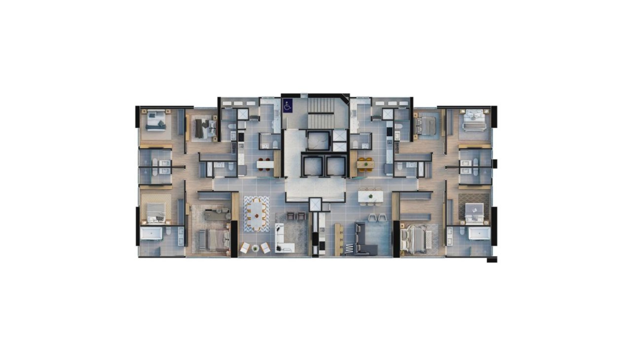 Apartamento 4 suítes no Edifício 135 Jardins no Centro em Balneário Camboriú - Planta