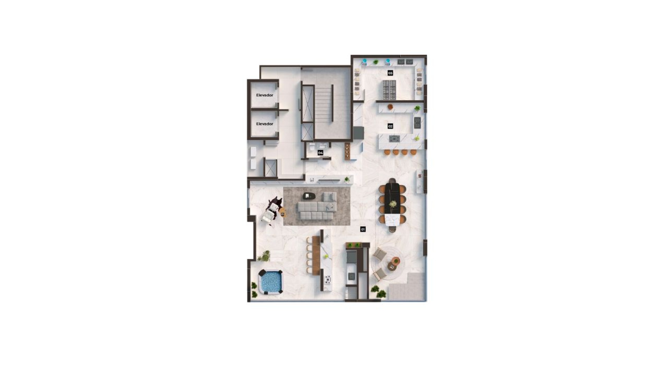 Apartamento duplex com 4 suítes no Edifício Línea no Centro em Balneário Camboriú - Planta