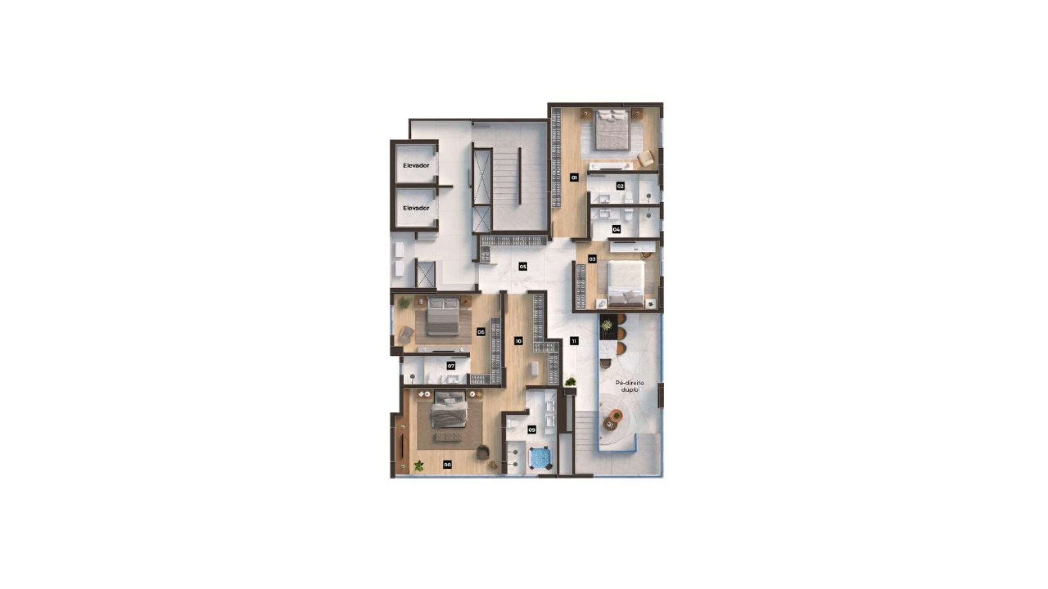Apartamento duplex com 4 suítes no Edifício Línea no Centro em Balneário Camboriú - Planta