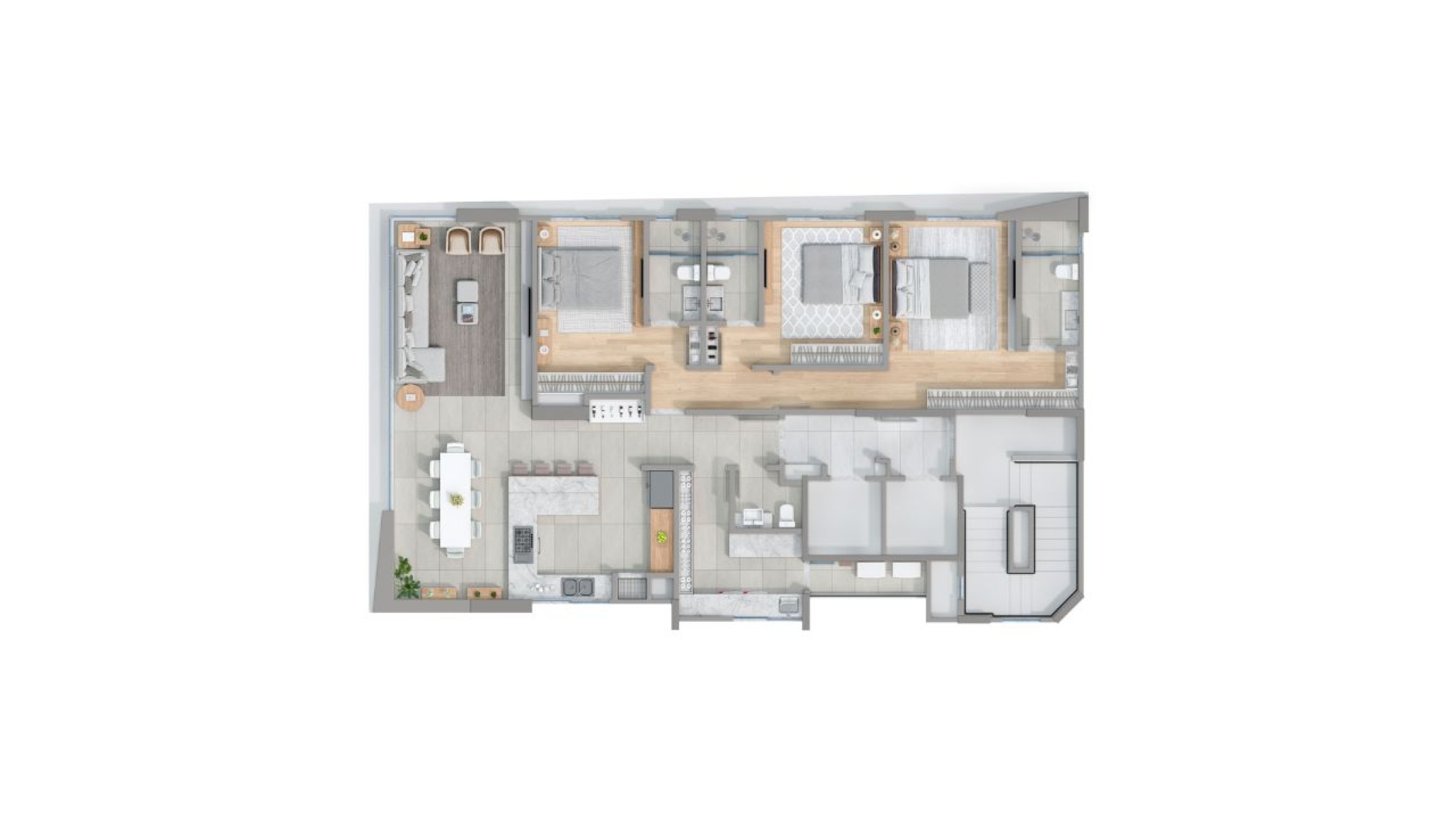  Apartamento com 3 suítes e 2 vagas no Edifício DOM no Centro em Balneário Camboriú - Planta