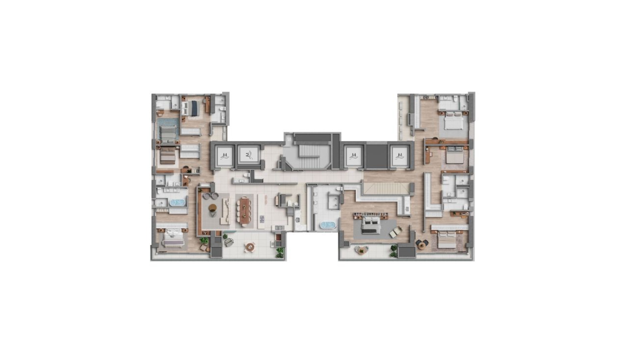 Apartamento na Planta no Edifício Marena no Centro em Balneário Camboriú - Planta