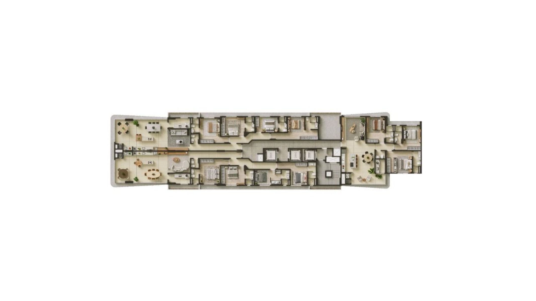 Apartamento com 4 suítes no Edifício The Edge Tower em Balneário Perequê, Porto Belo - Planta