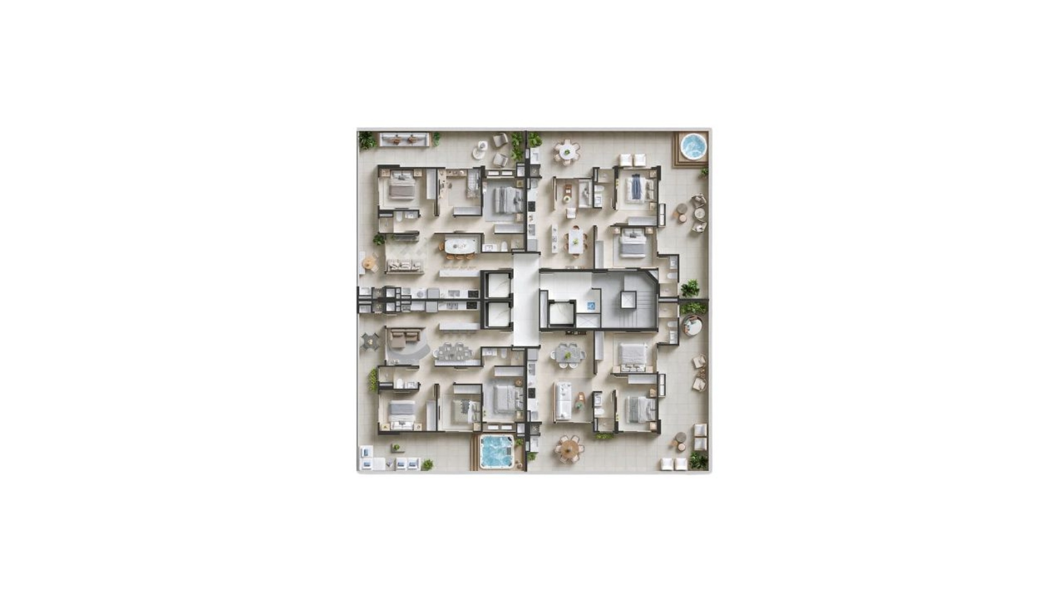 Apartamento com 2 Quartos, 127m² no Salt na Praia Brava em Itajaí - Planta