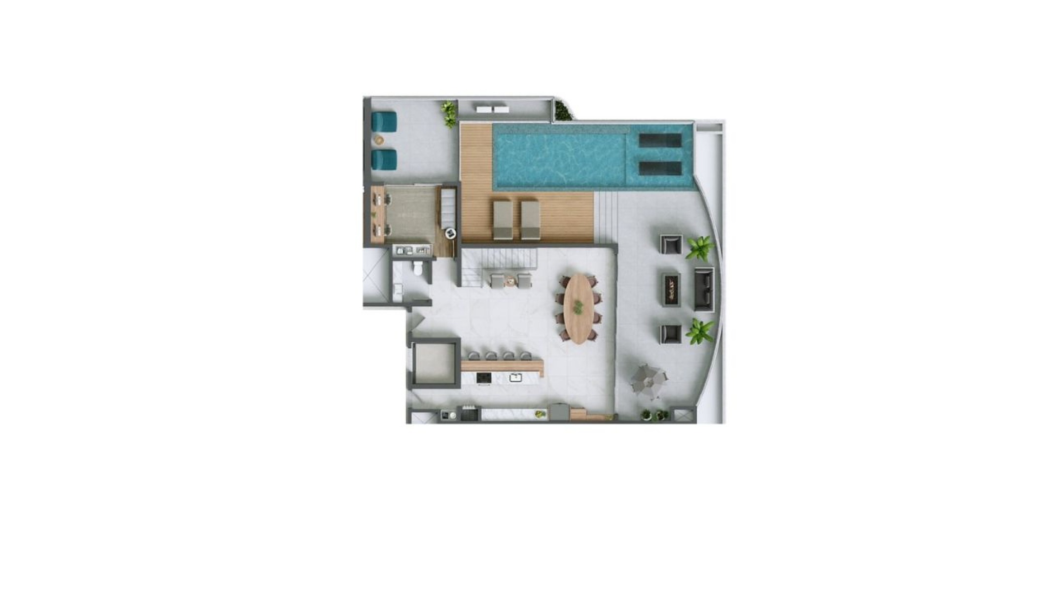 Cobertura duplex com 4 suítes no Edifício Reserva Recife Brava Beach Internacional na Praia Brava, Itajaí   - Planta