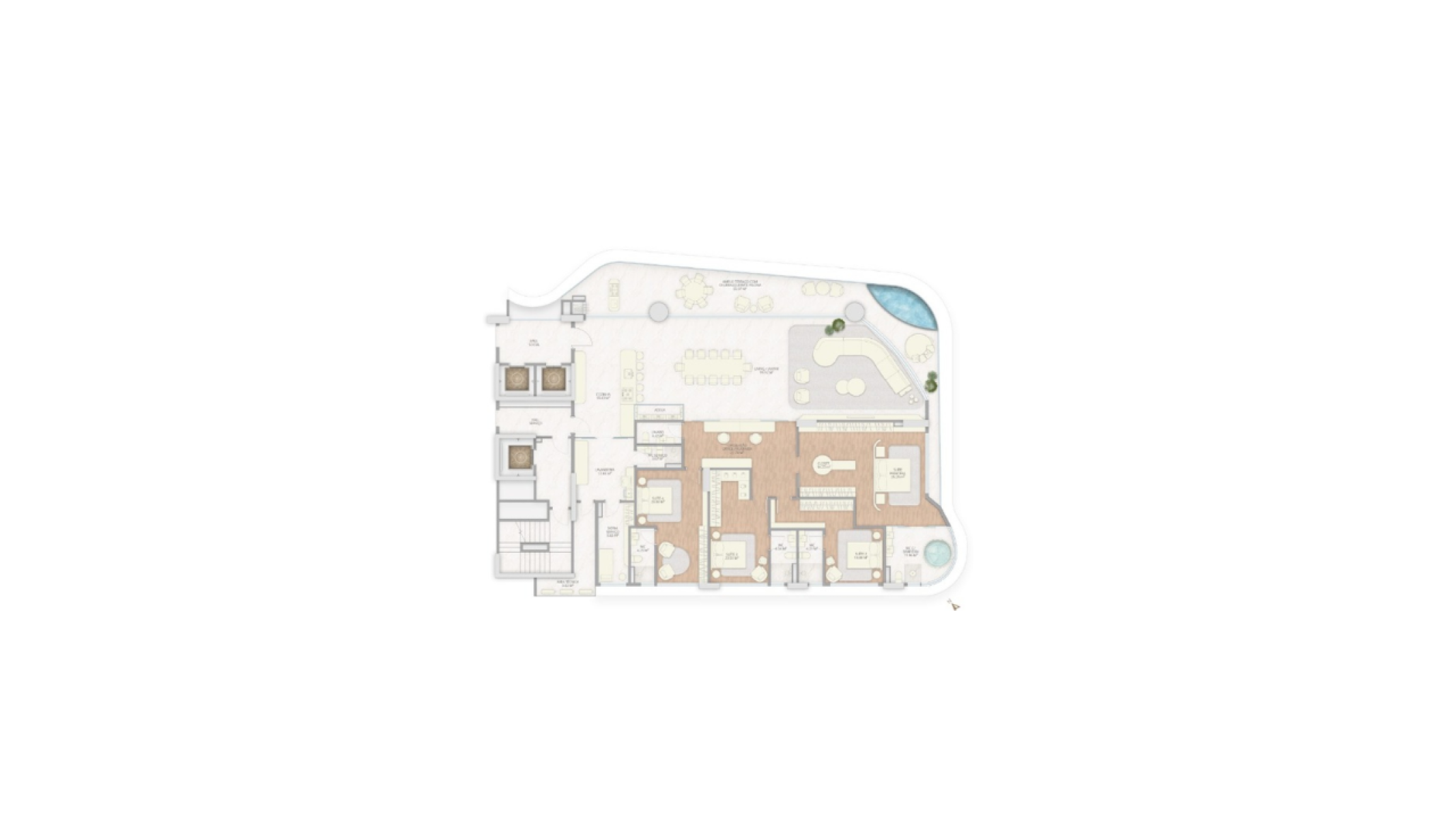 Apartamento com 4 Suítes no Atmosphere Home Spa na Praia Brava em Itajaí - Planta