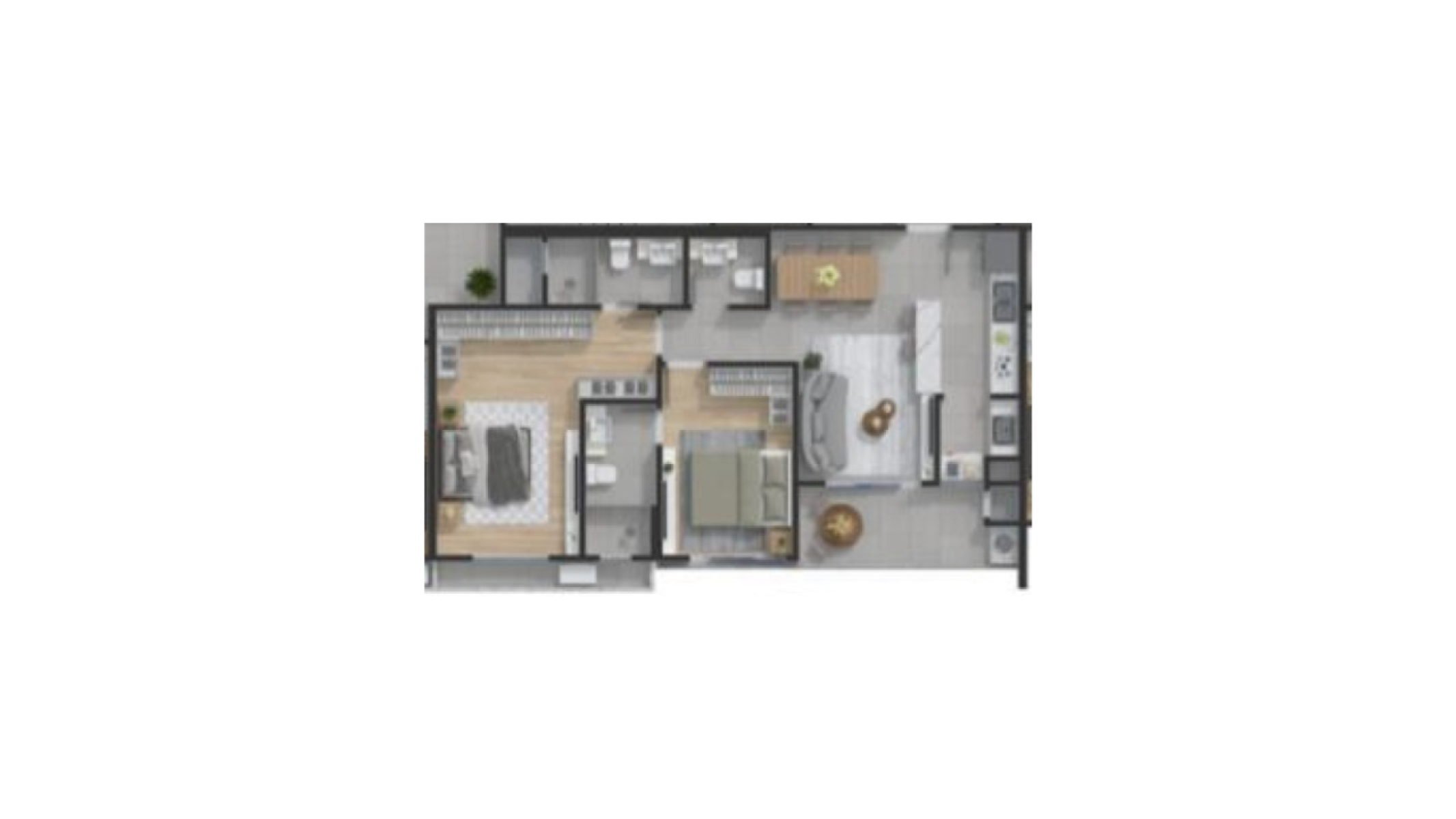 Apartamento com 2 suítes no Edifício Quest em Perequê, Porto Belo - Planta