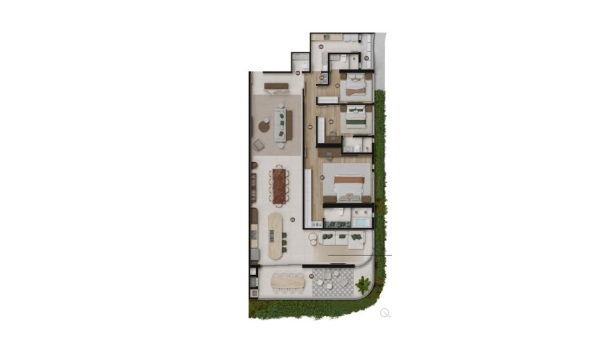 Apartamento com 4 Suítes no Edifício Sion em Balneário Perequê, Porto Belo - Planta