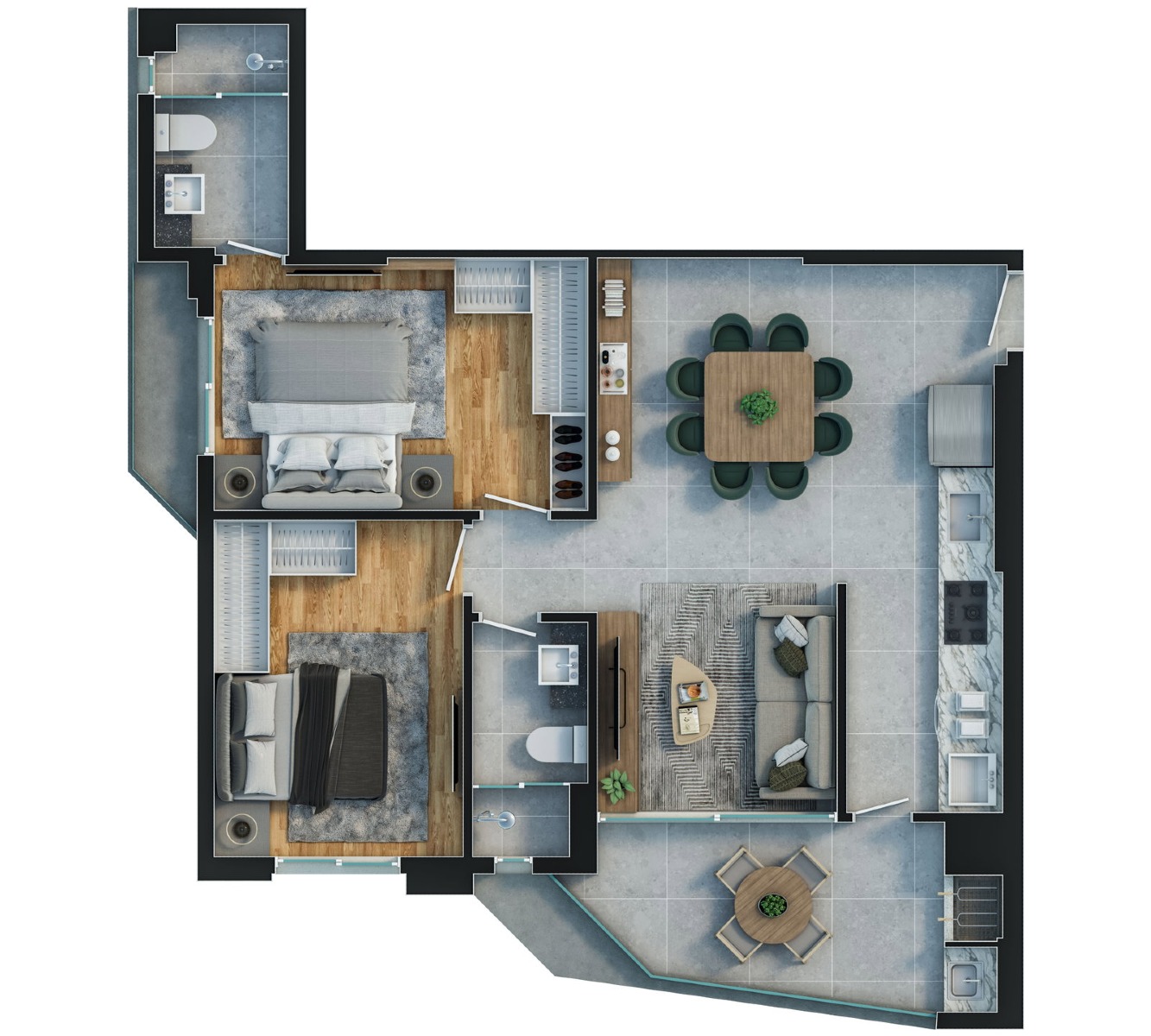 Apartamento com 2 quartos no Atmos Sky no Bairro Vila Operária em Itajaí - Planta