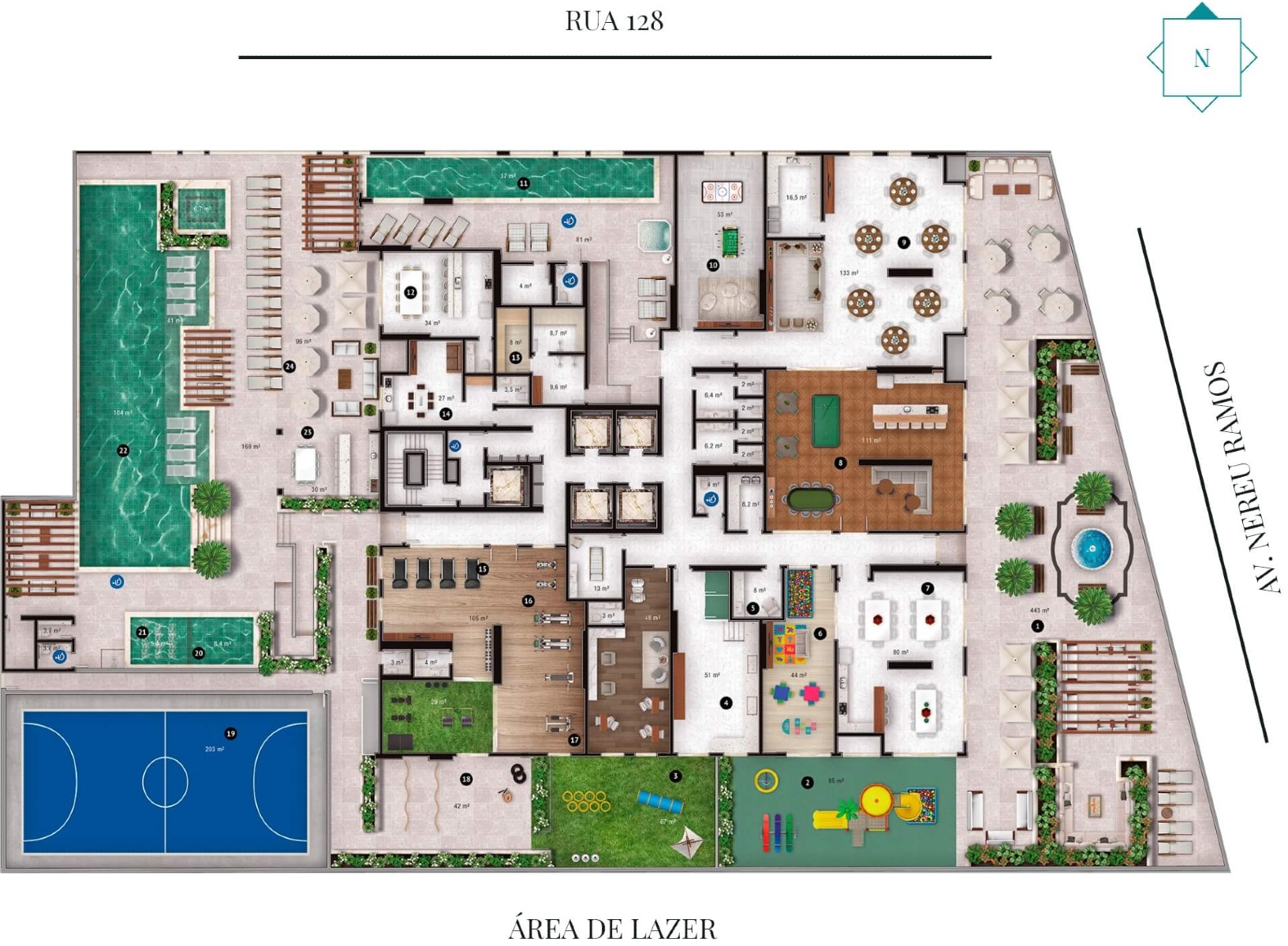 Apartamento à Venda com 206m², 4 Suítes no Edifício La Rocca no Centro de Itapema  - Planta