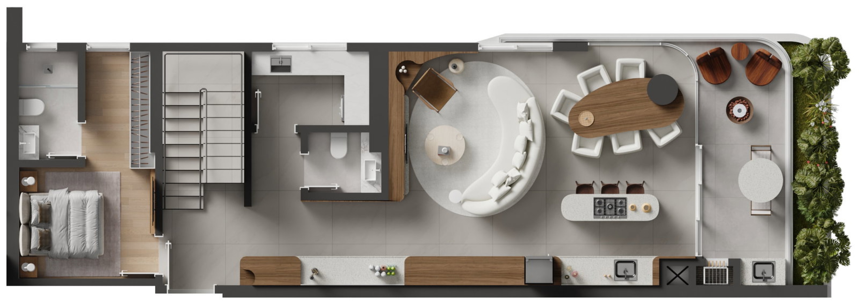 Apartamento com 4 Suítes no Baker's Bay em Perequê, Porto Belo - Planta