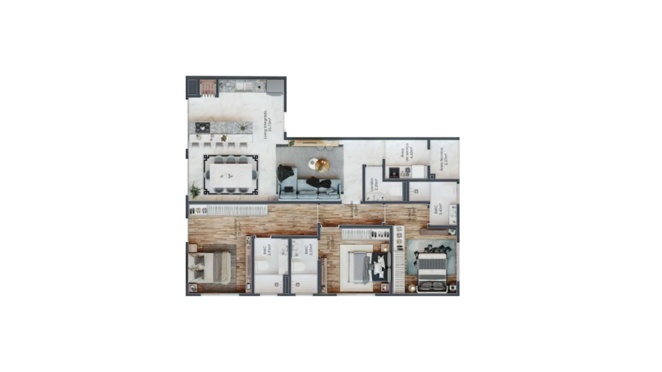 Apartamento com 3 suítes no Edifício Tânia Prochnow Residence no Centro, Balneário Camboriú - Planta
