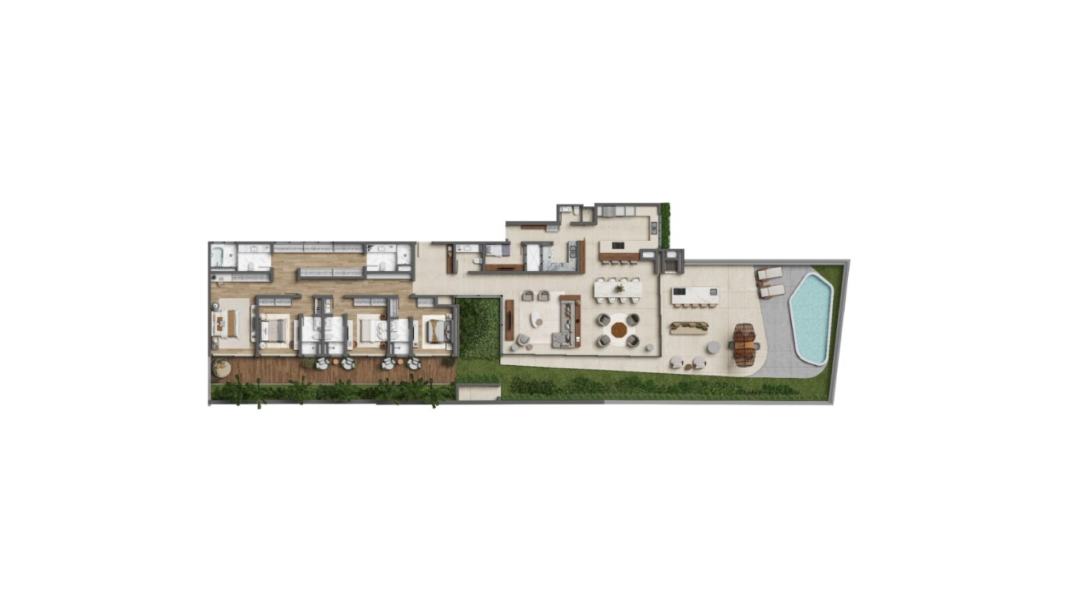 Apartamento com 4 suítes no Edifício Ená by Jayme Bernardo no Estaleiro em Balneário Camboriú - Planta