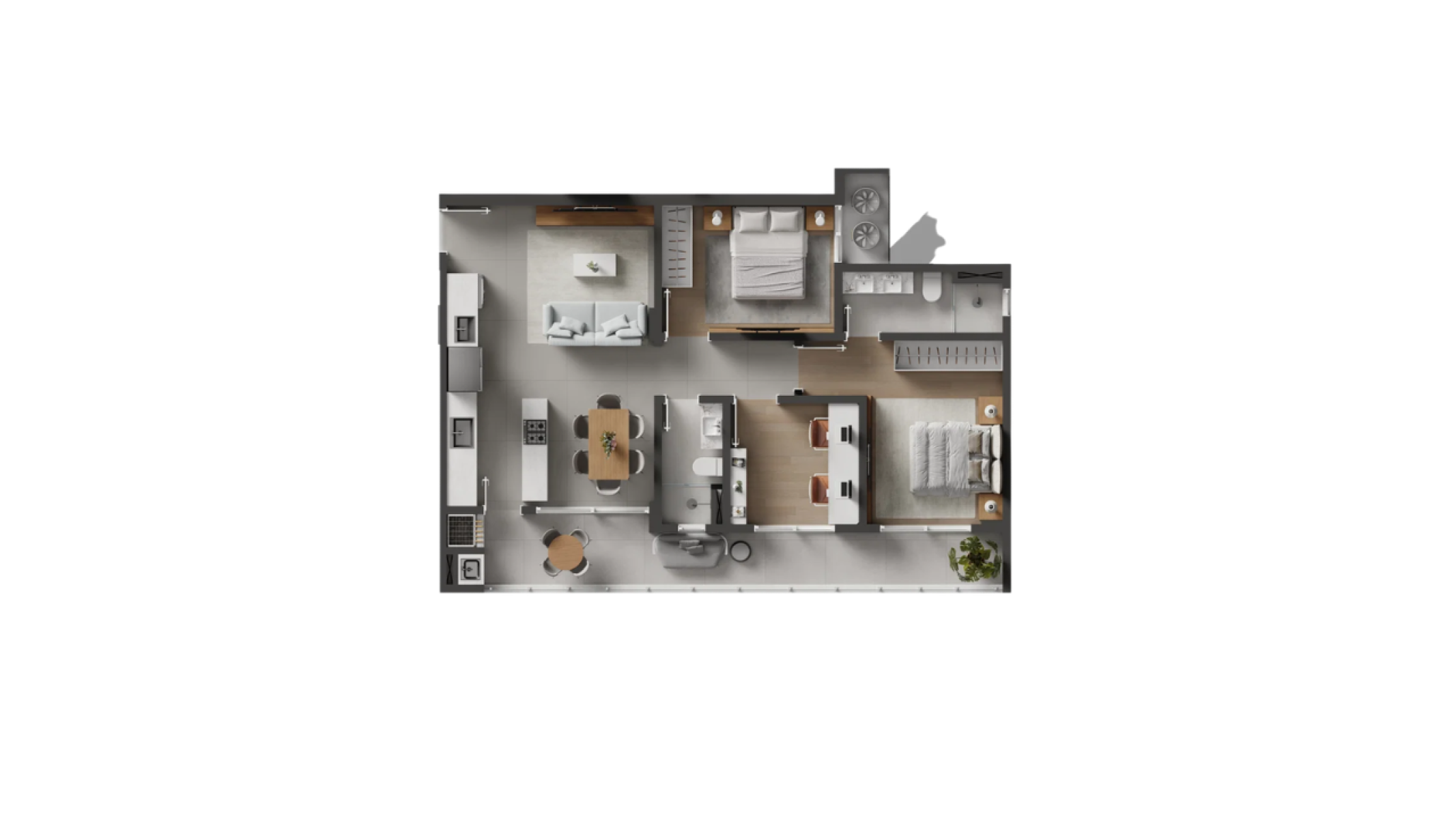 Apartamento com 3 quartos no Urbe Residence no Bairro São Judas em Itajaí - Planta