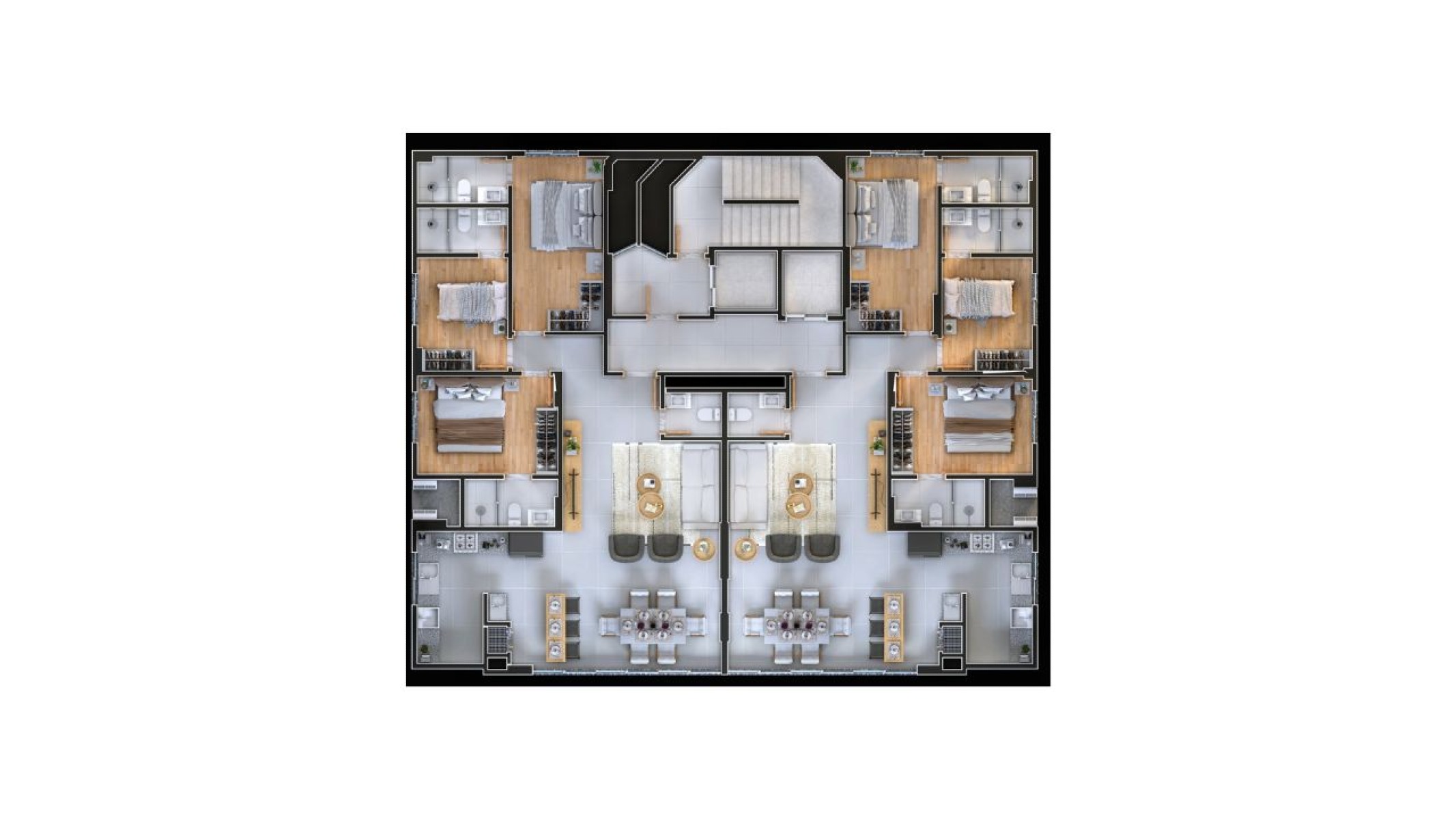 Apartamento com 3 Suítes no Edifício Lykke no Centro de Balneário Camboriú - Planta