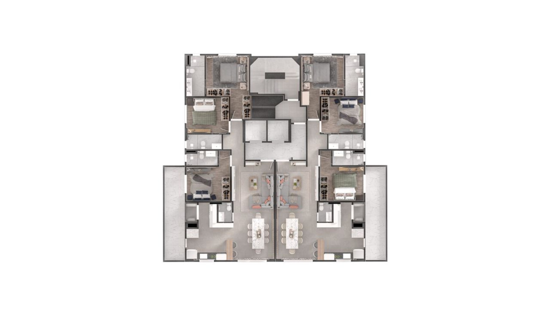 Apartamento com 3 Suítes no Edifício Sancho Residence no Centro de Balneário Camboriú - Planta