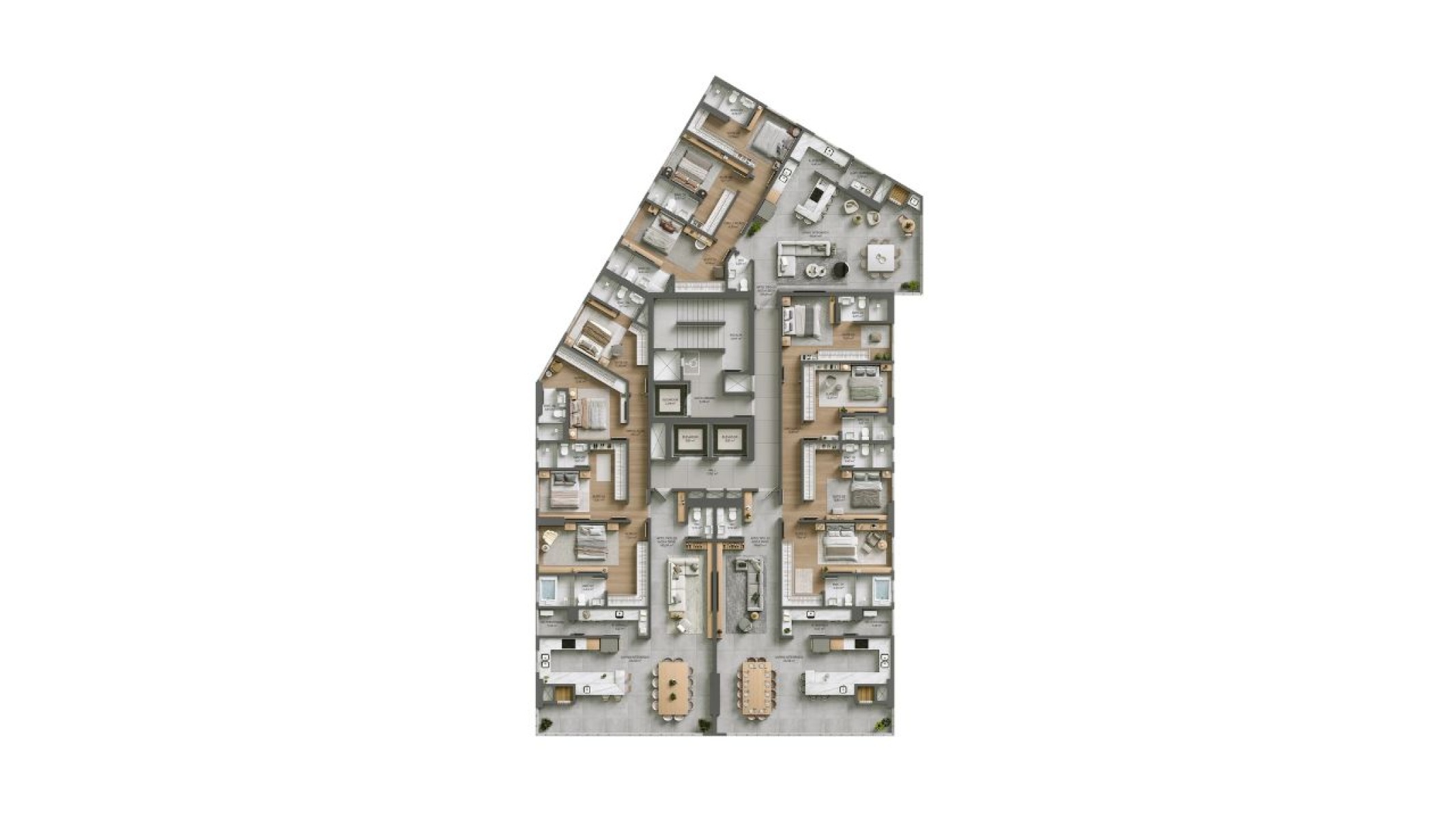 Apartamento com 4 Suítes no Burj Exclusive Residence em Balneário Perequê, Porto Belo - Planta
