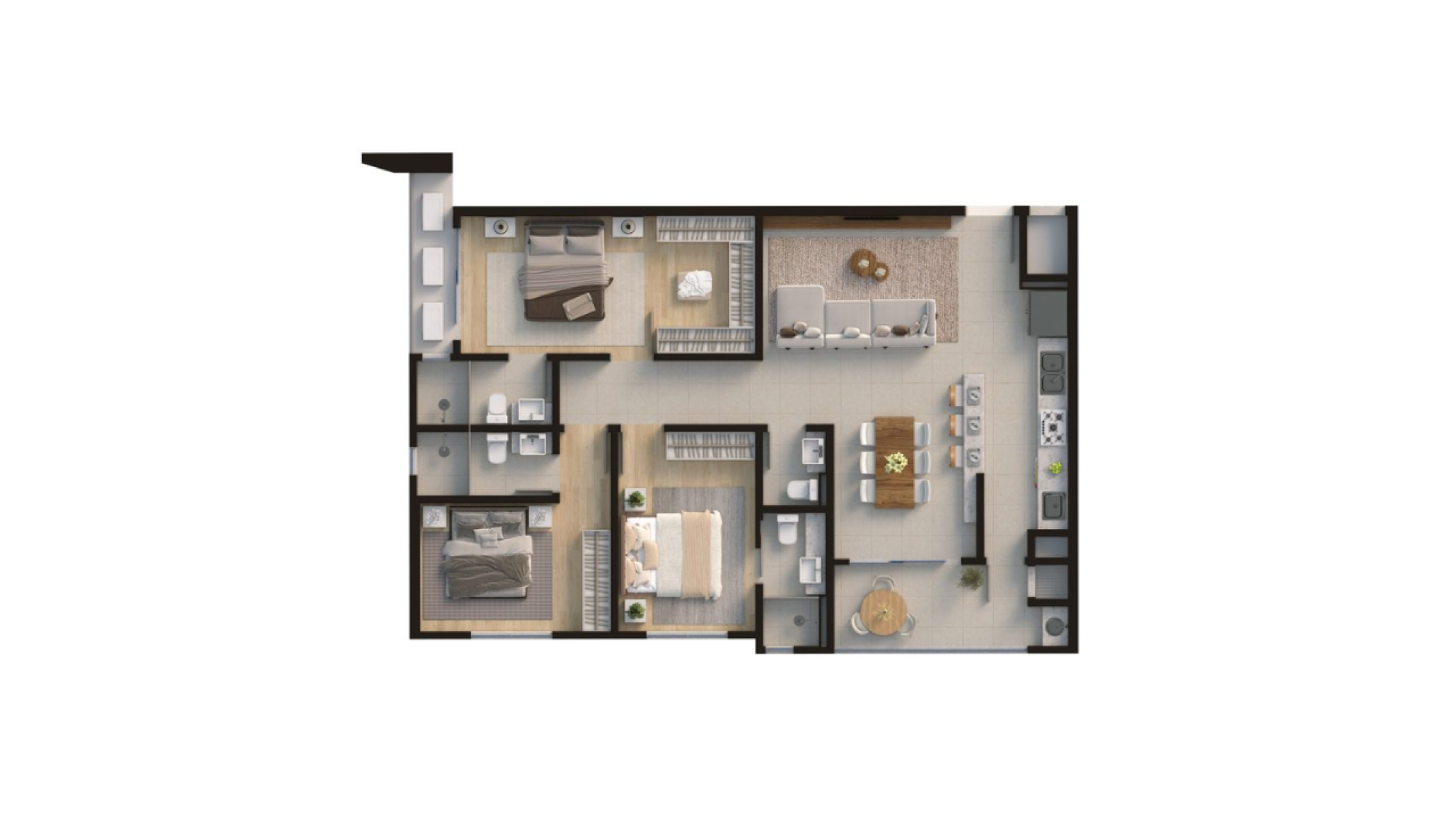 Apartamento com 3 Suítes no Edifício Hyde no Jardim Dourado em Porto Belo - Planta