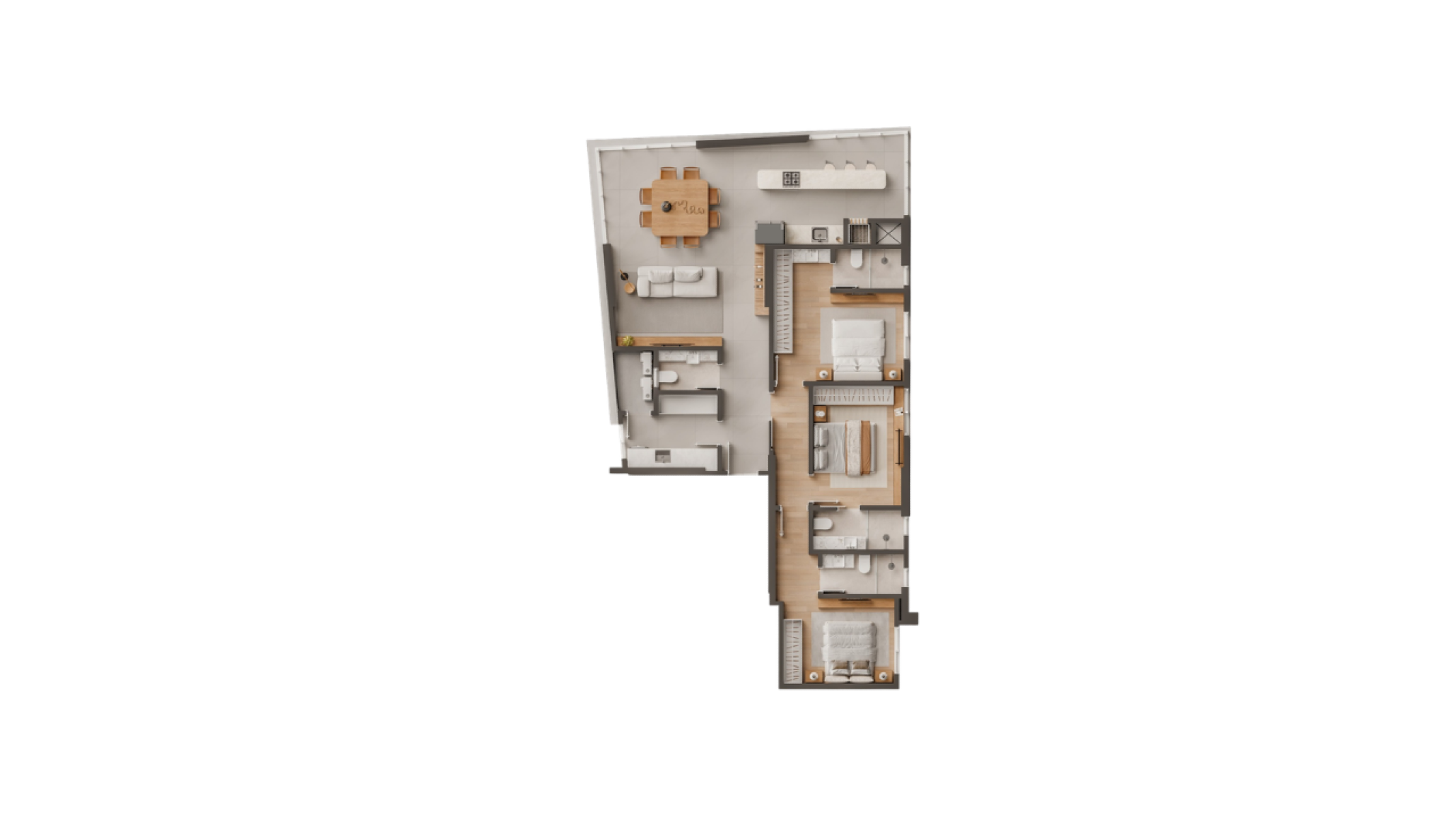 Apartamento com 3 Suítes no Essenza no Perequê, Porto Belo - Planta